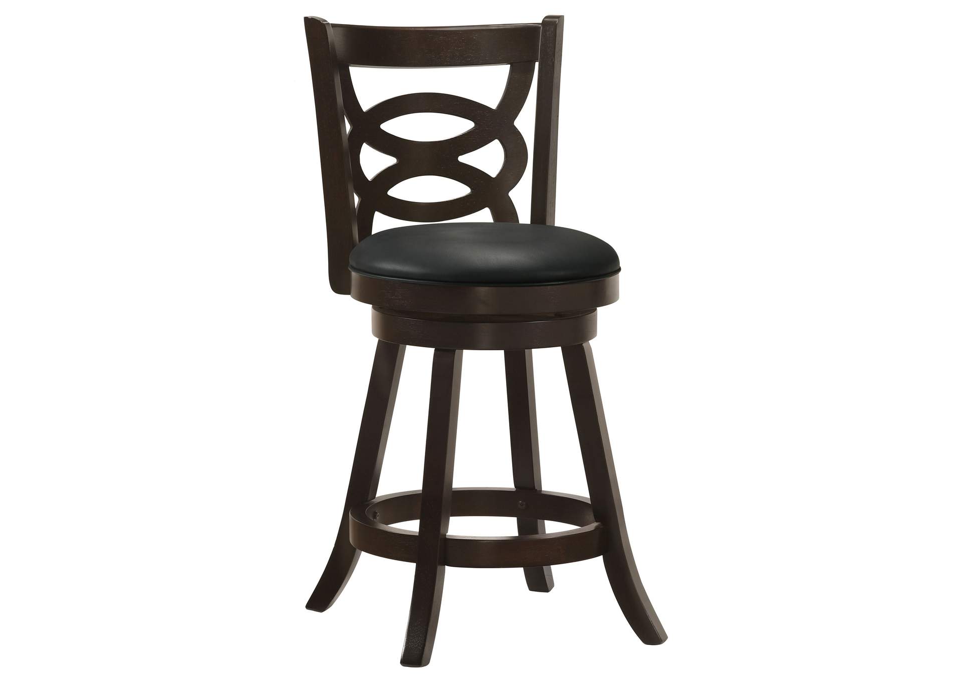 Calecita Swivel Counter Height Stools with Upholstered Seat Cappuccino (Set of 2),Coaster Furniture