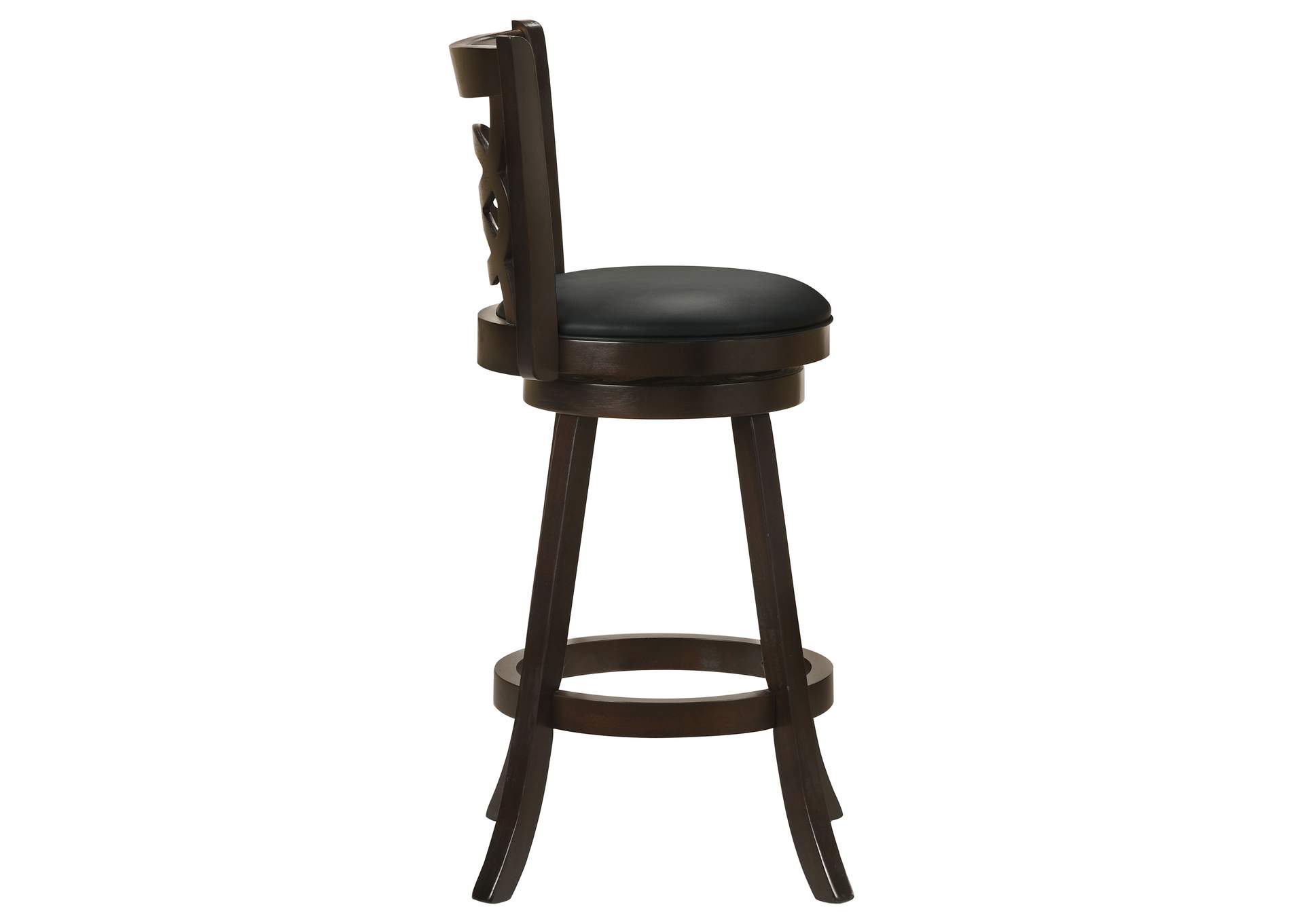 Calecita Swivel Bar Stools with Upholstered Seat Cappuccino (Set of 2),Coaster Furniture