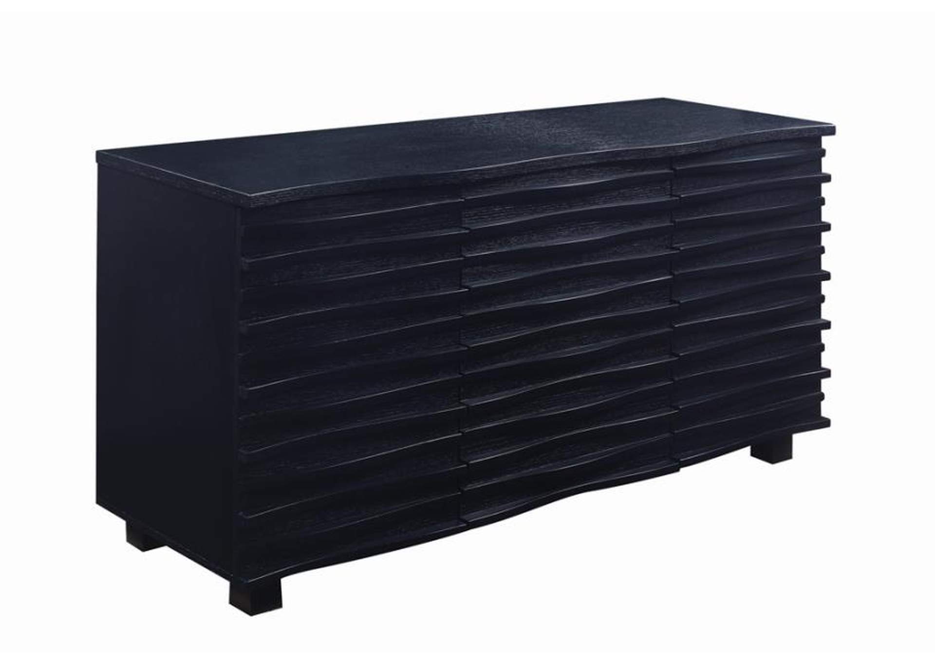 Stanton 3-drawer Rectangular Server Black,Coaster Furniture