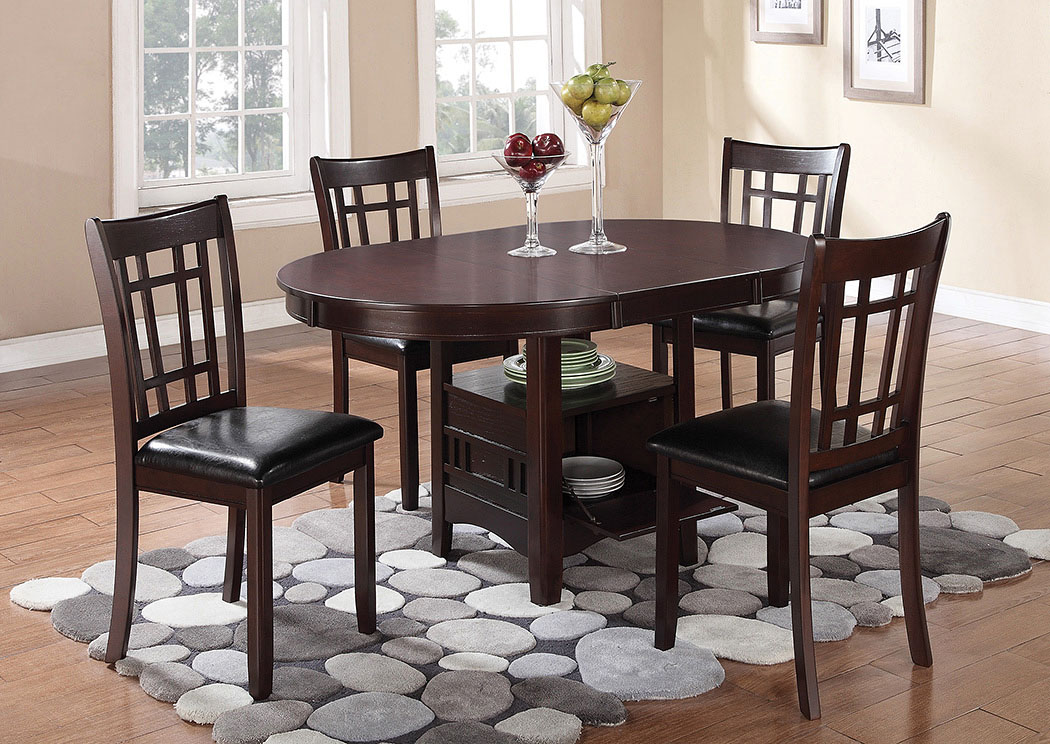 espresso dining room table and chairs