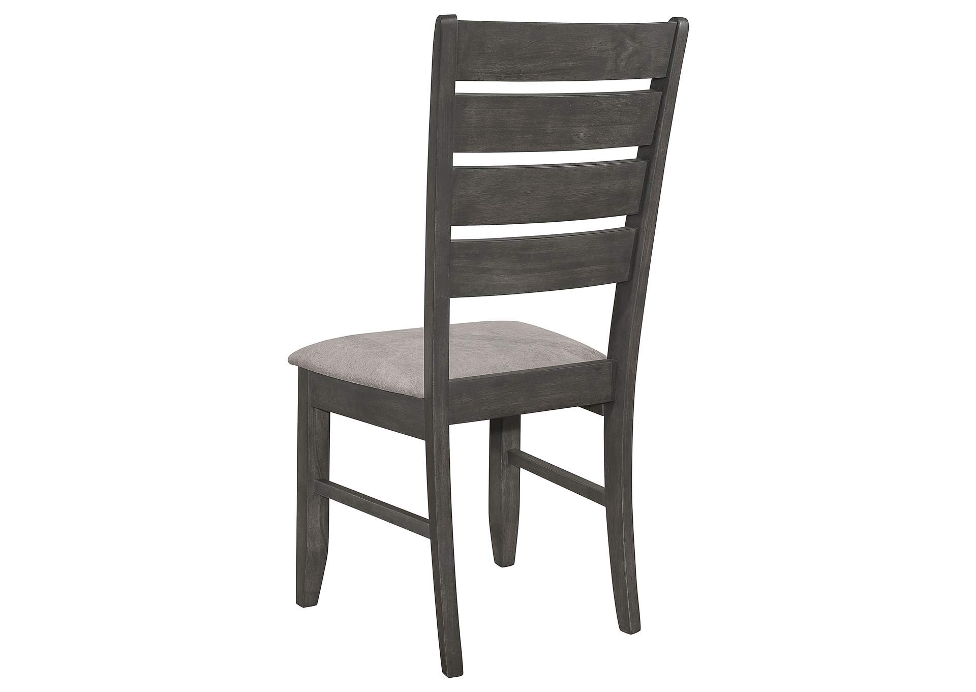 Dalila Ladder Back Side Chair (Set of 2) Grey and Dark Grey,Coaster Furniture