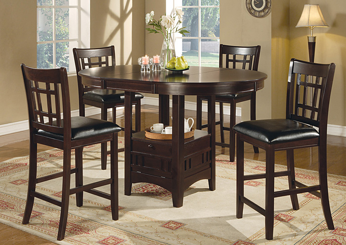 Counter Height Table W 4 Bar Stools, Bar Height Dining Room Chairs