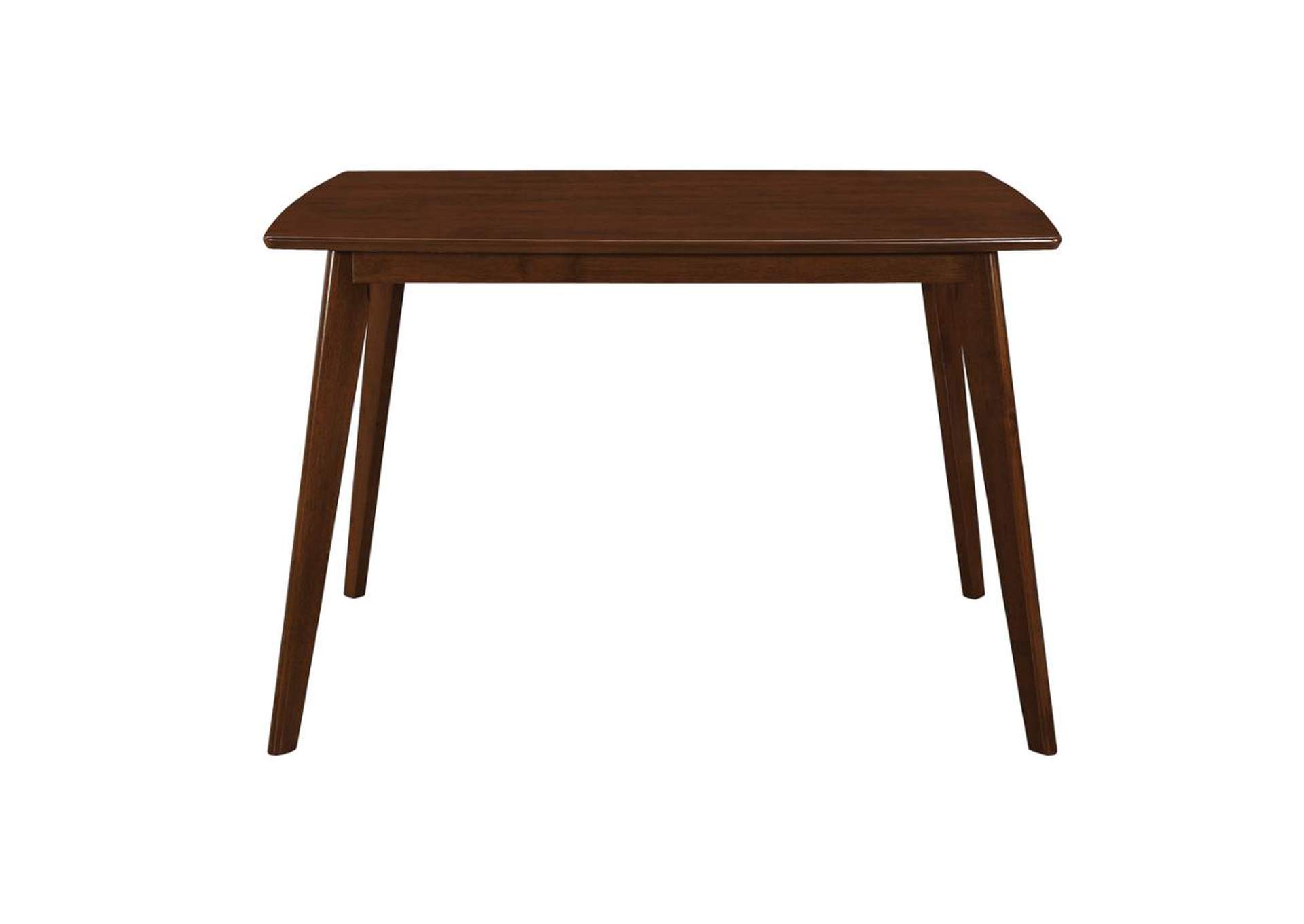 Kersey Dining Table with Angled Legs Chestnut,Coaster Furniture