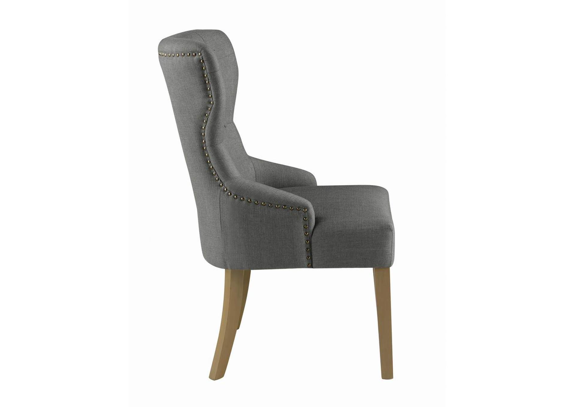 Grey Modern Grey And Natural Tufted Dining Chair,Coaster Furniture
