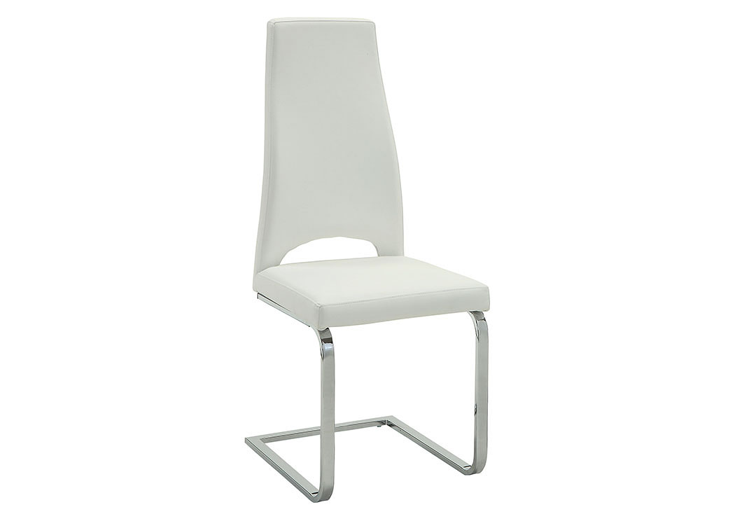 White Chrome Side Chair (Set of 2),ABF Coaster Furniture