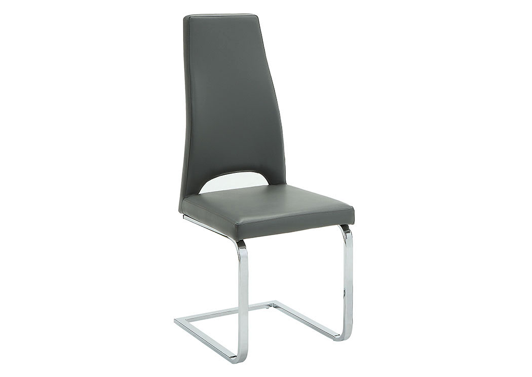 Charcoal Chrome Side Chair (Set of 2),ABF Coaster Furniture