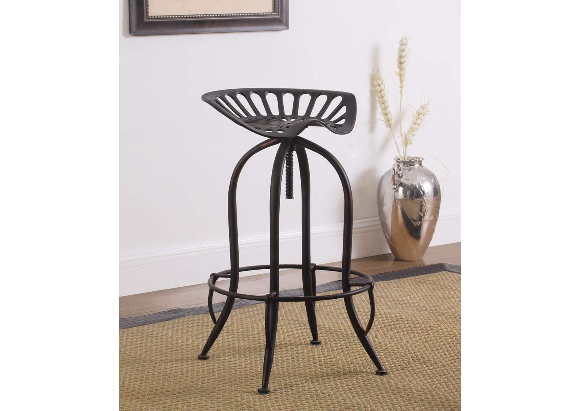 Antique Black Adjustable Bar Stool,ABF Coaster Furniture