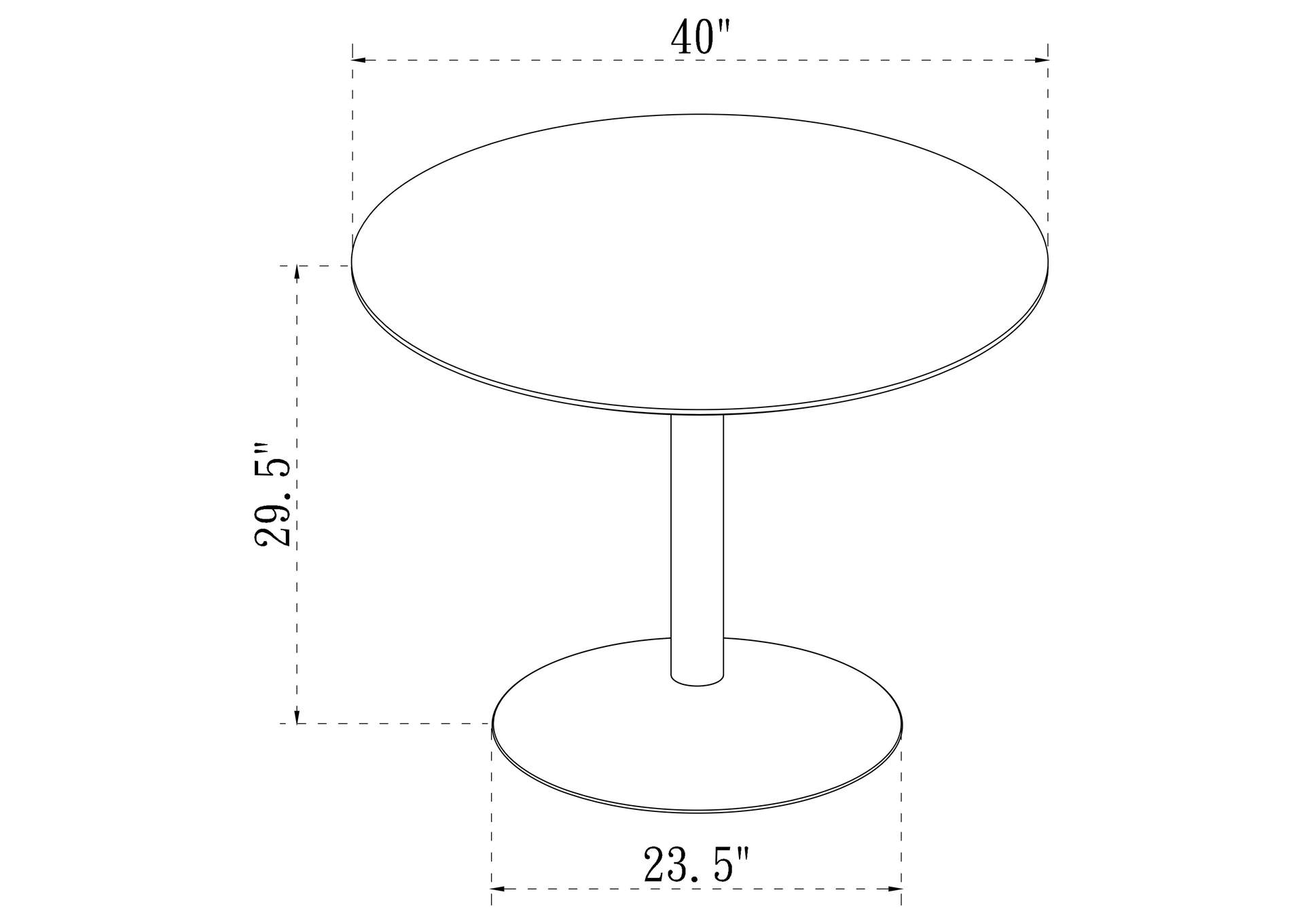 Lowry Round Dining Table White,Coaster Furniture