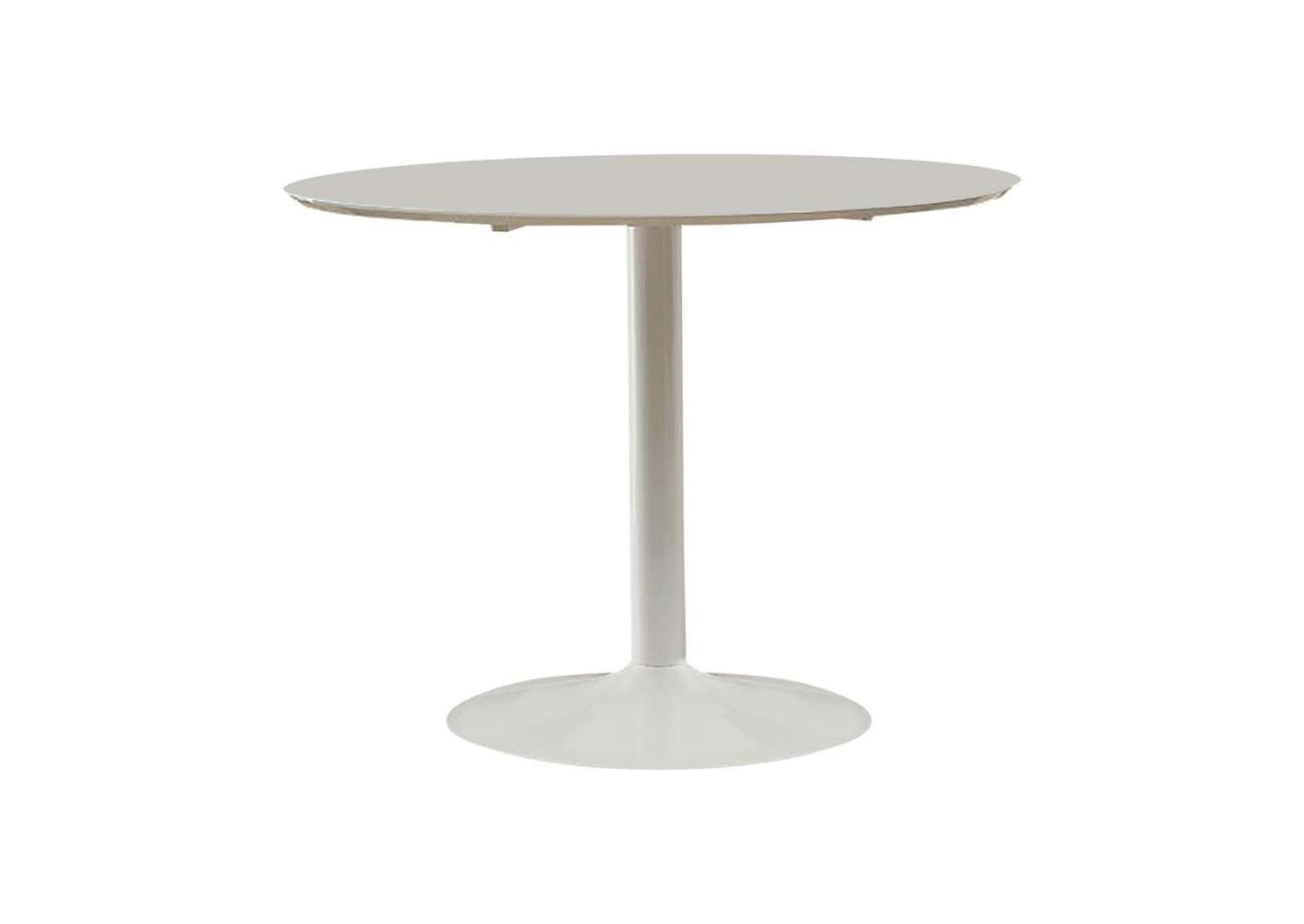 Lowry Round Dining Table White,Coaster Furniture