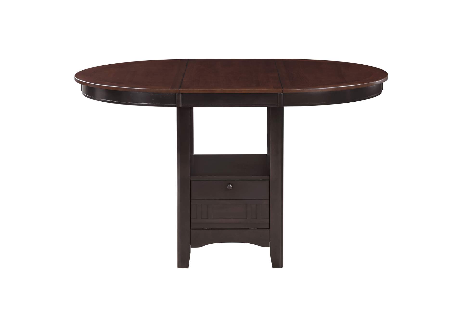 Lavon Oval Counter Height Table Light Chestnut and Espresso,Coaster Furniture