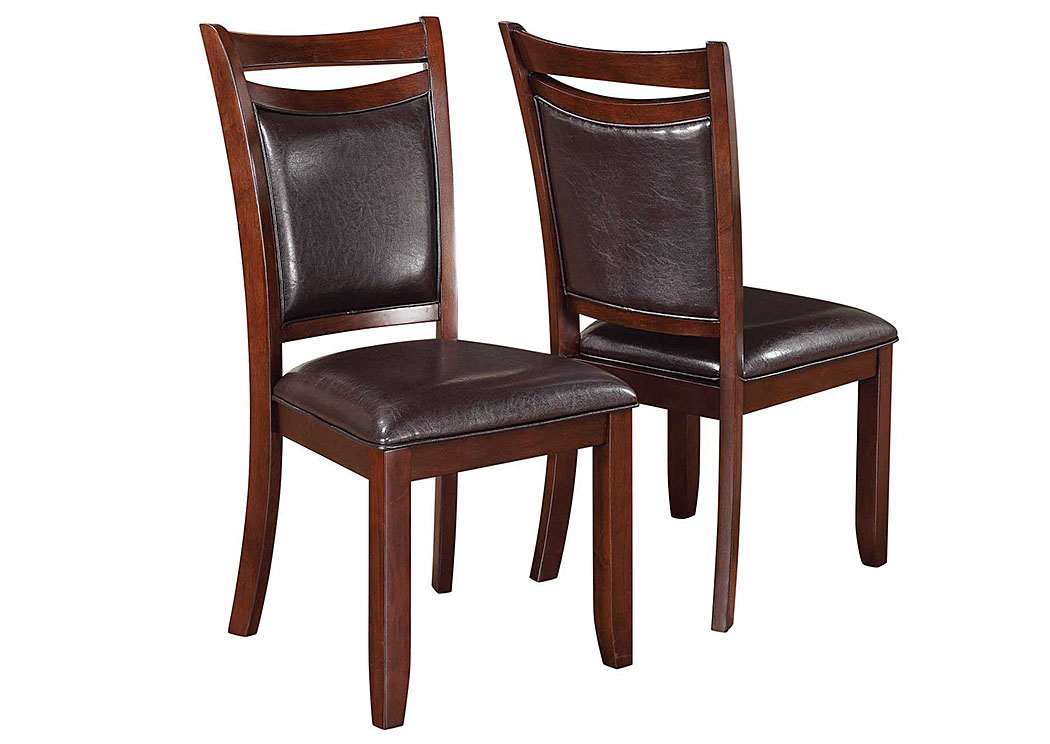 Dark Brown & Dark Cherry Dining Chair (Set of 2),ABF Coaster Furniture