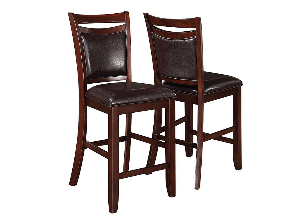 Dark Brown & Dark Cherry Counter Height Chair (Set of 2),ABF Coaster Furniture