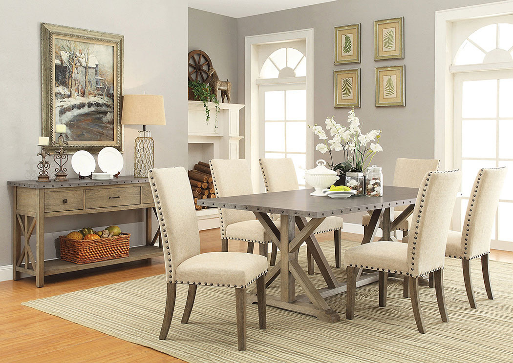 Dining Table w/ 6 Chairs,ABF Coaster Furniture