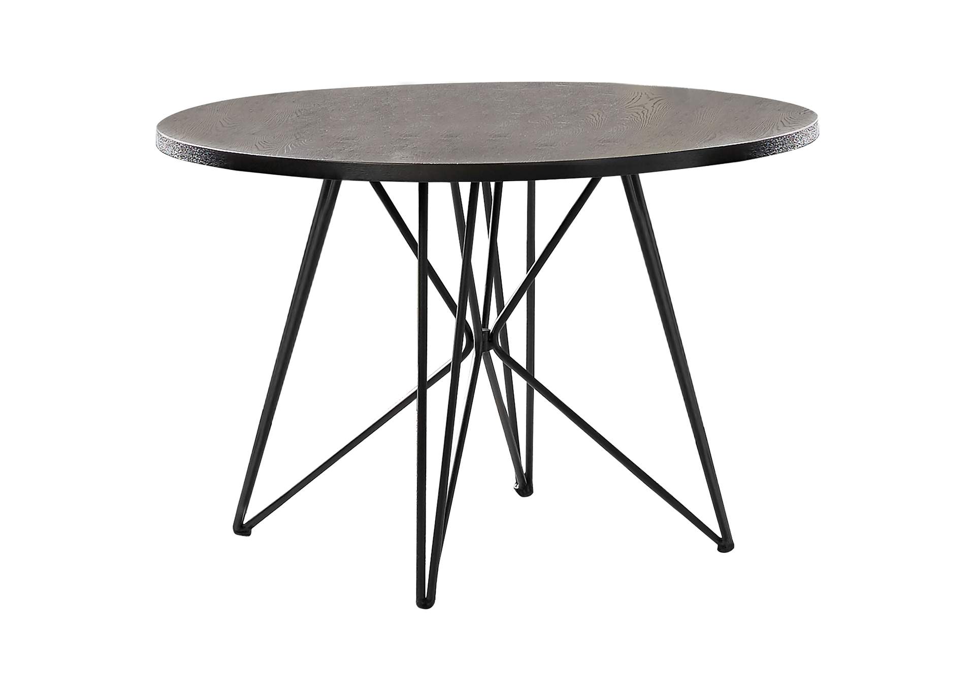 Rennes Round Table Black and Gunmetal,Coaster Furniture