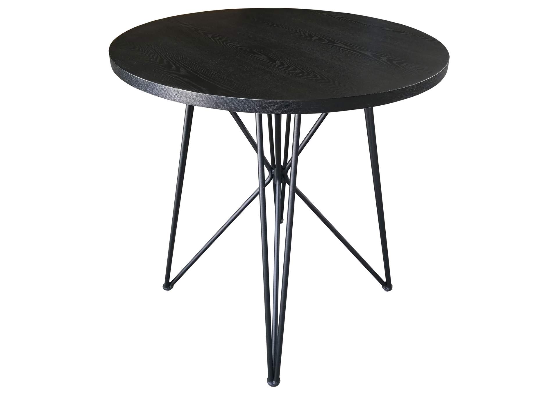 Rennes Round Table Black and Gunmetal,Coaster Furniture