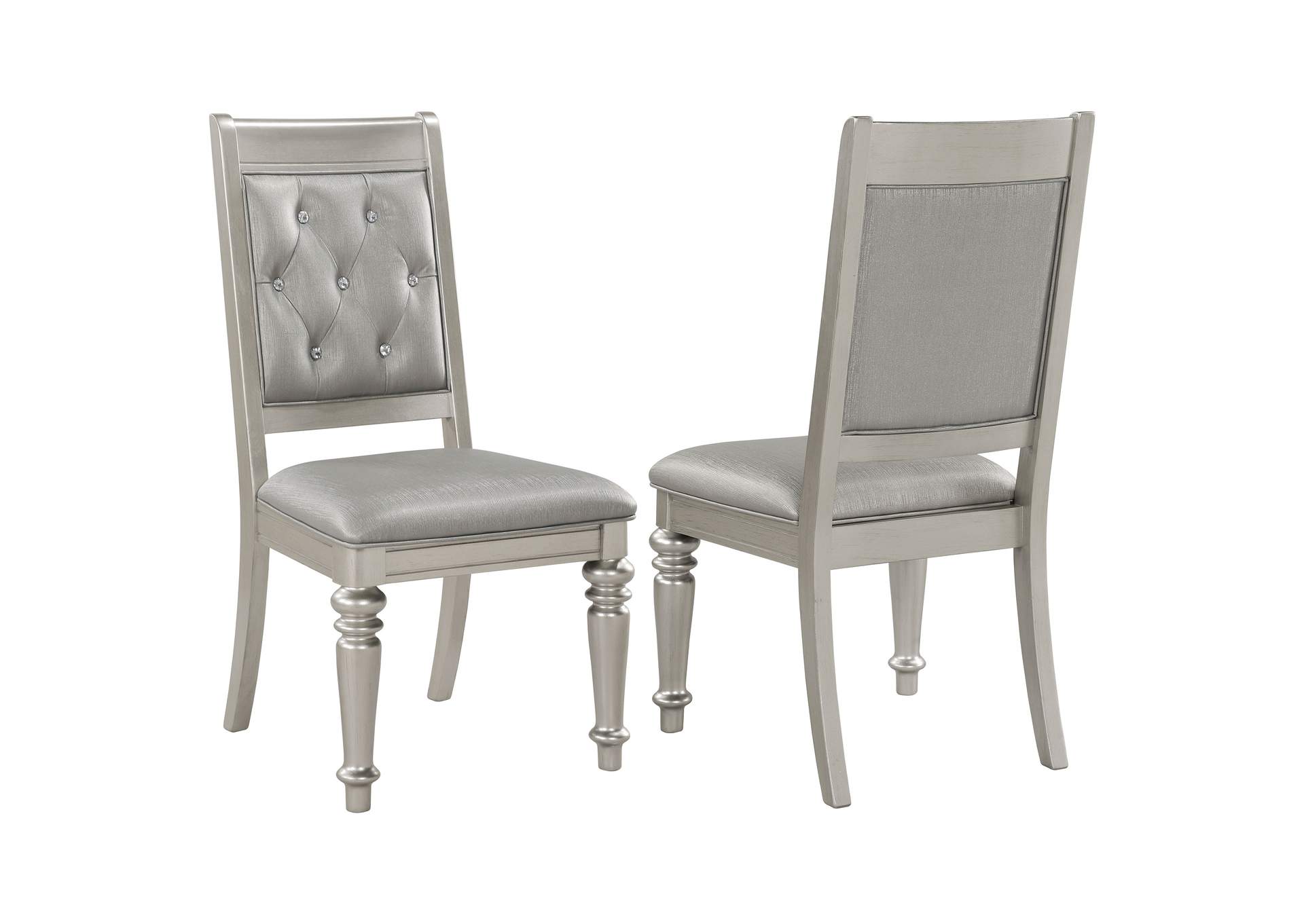 Danette Open Back Side Chairs Metallic (Set of 2),Coaster Furniture