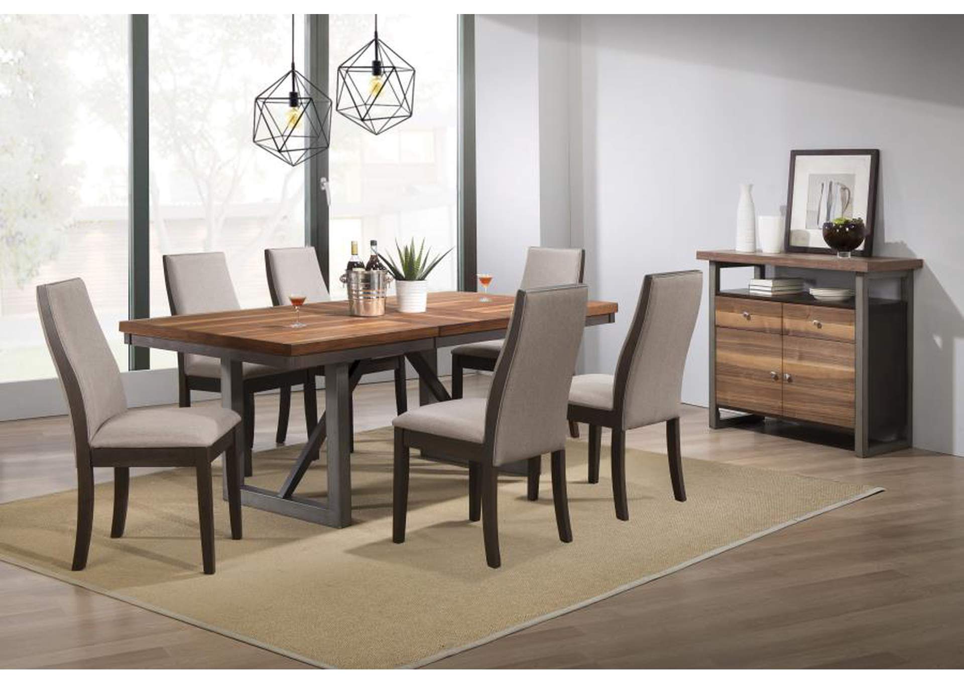 Industrial look dining discount set