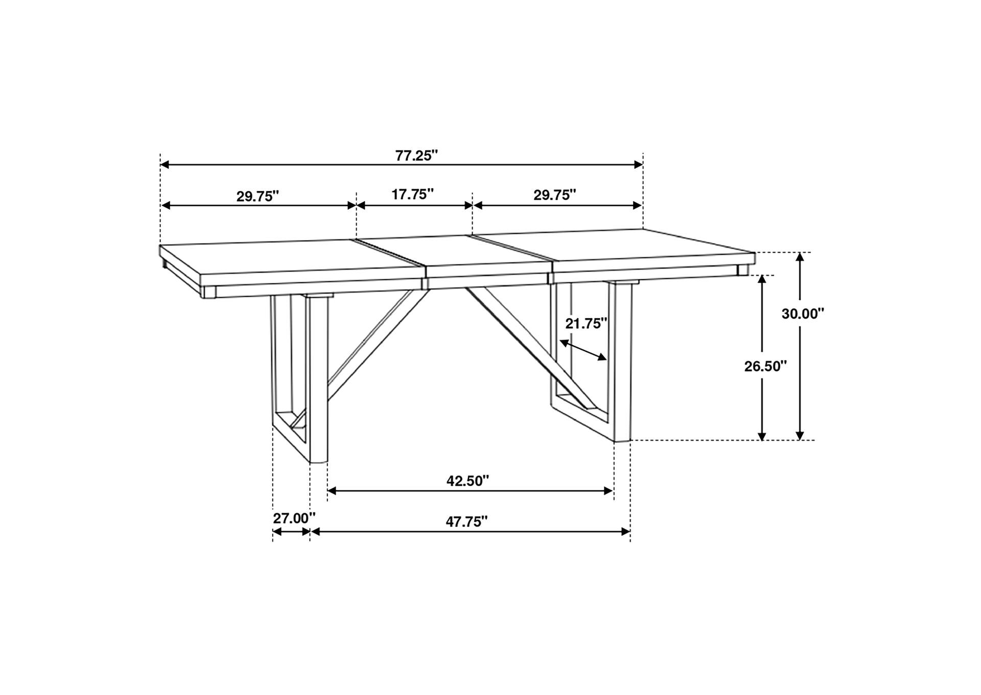 Spring Creek Rectangular Slat Dining Set,Coaster Furniture