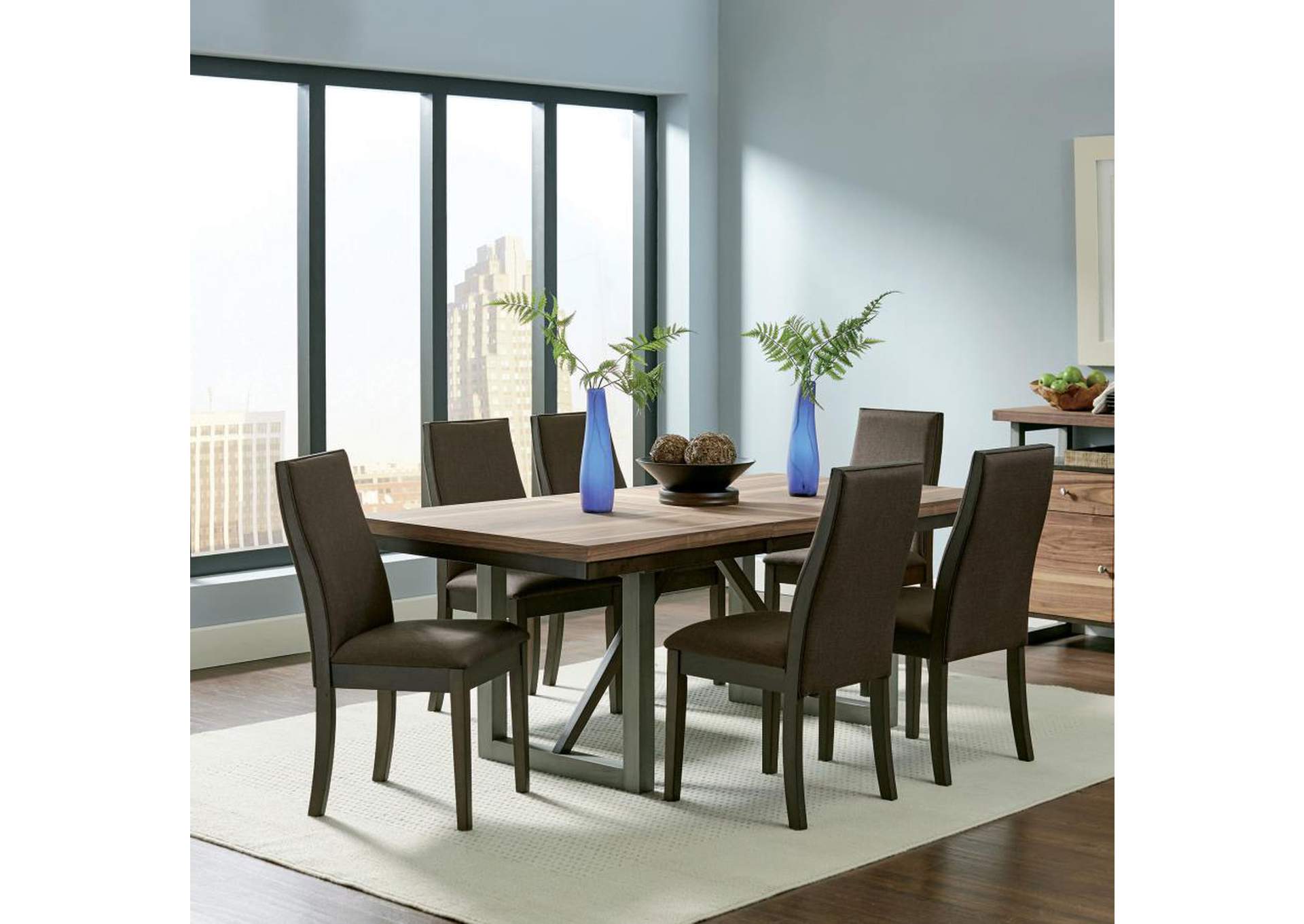 Spring Creek Dining Table with Extension Leaf Natural Walnut,Coaster Furniture