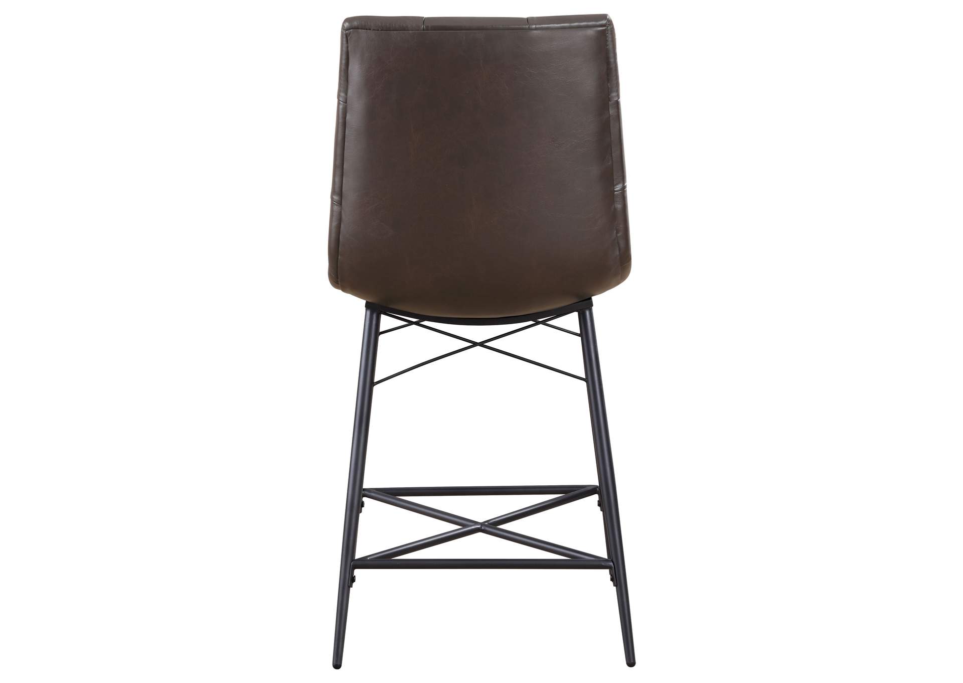 Aiken Upholstered Tufted Counter Height Stools Brown (Set of 2),Coaster Furniture