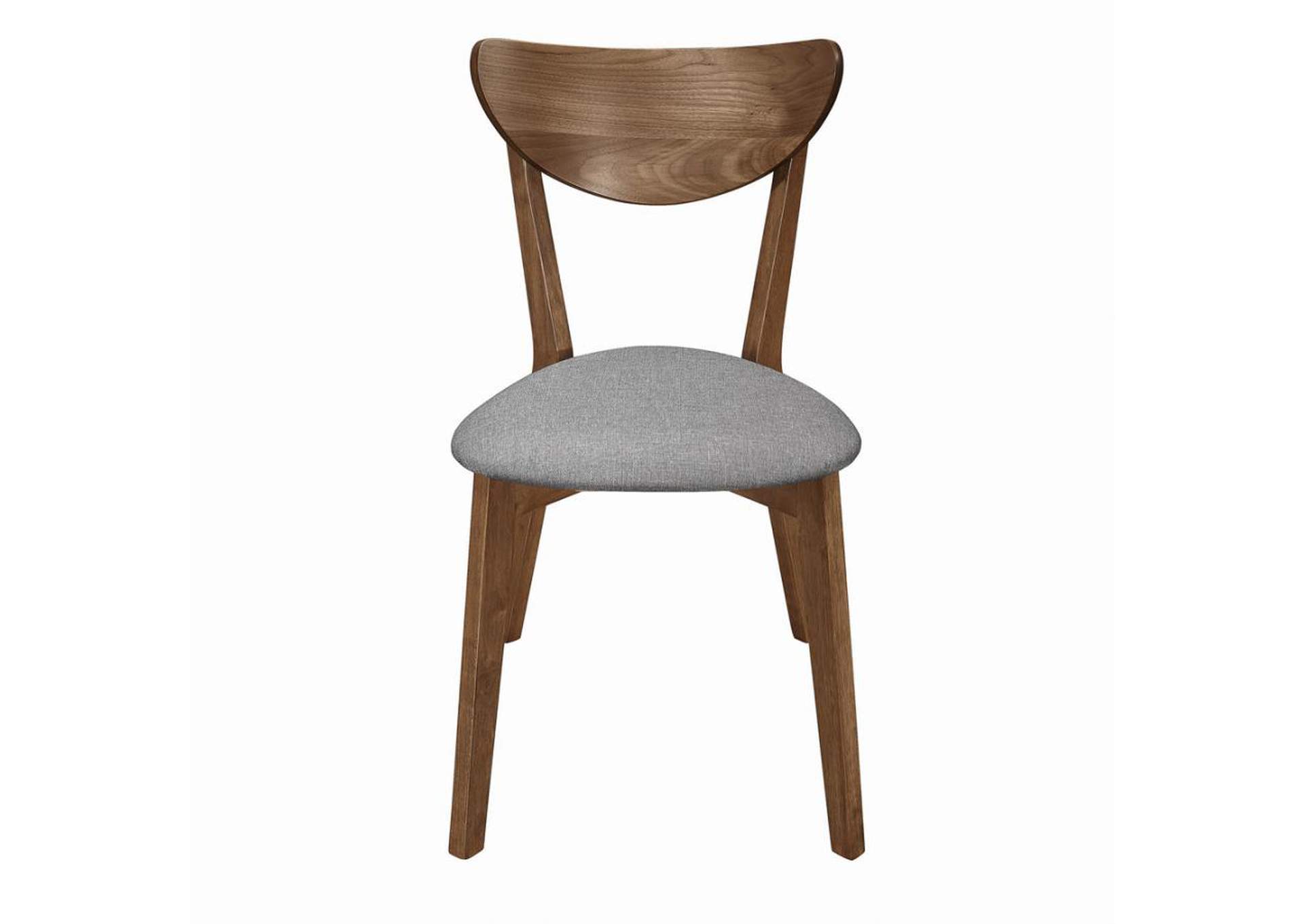 Alfredo Upholstered Dining Chairs Grey and Natural Walnut (Set of 2),Coaster Furniture