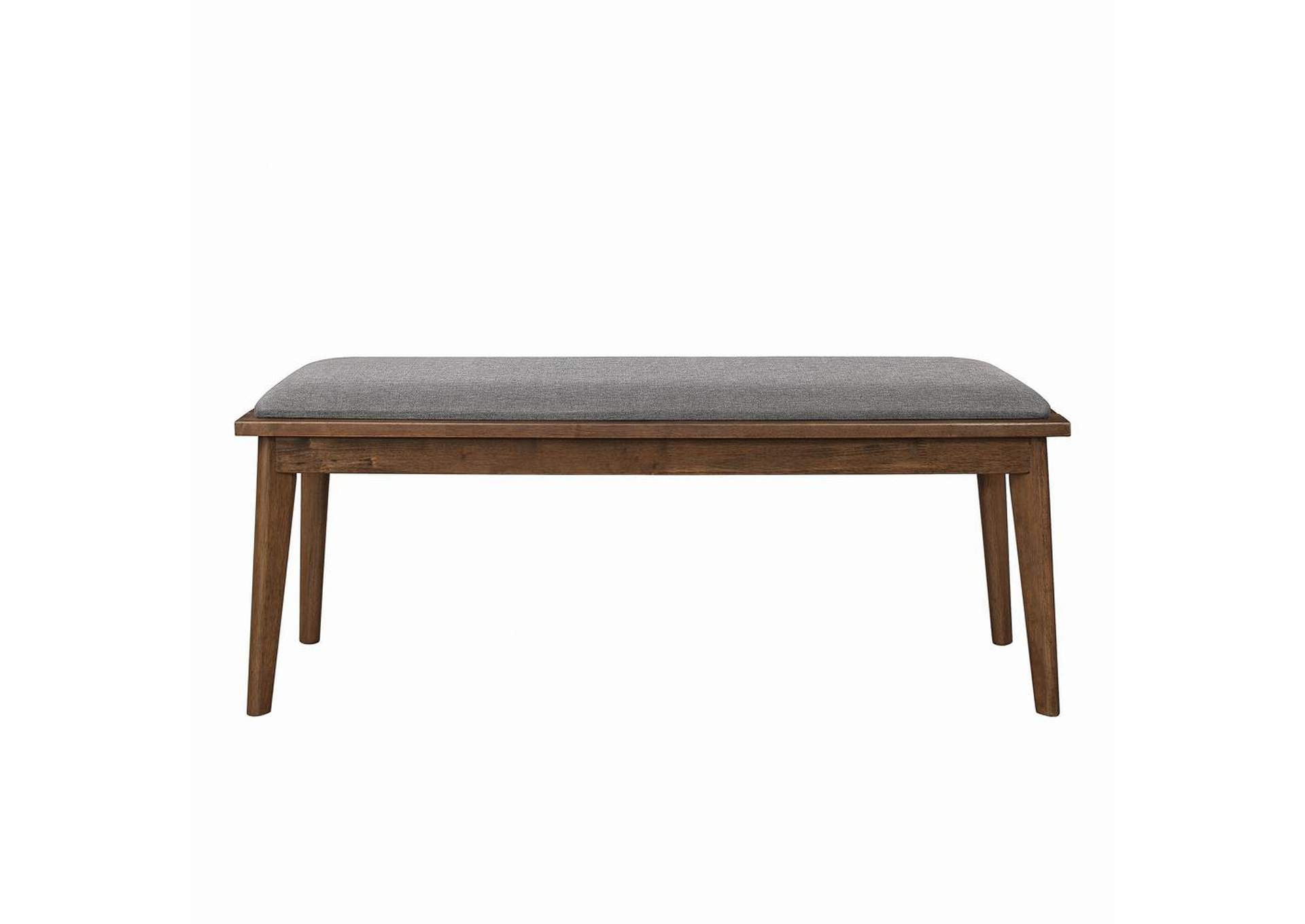 Alfredo Upholstered Dining Bench Grey and Natural Walnut,Coaster Furniture