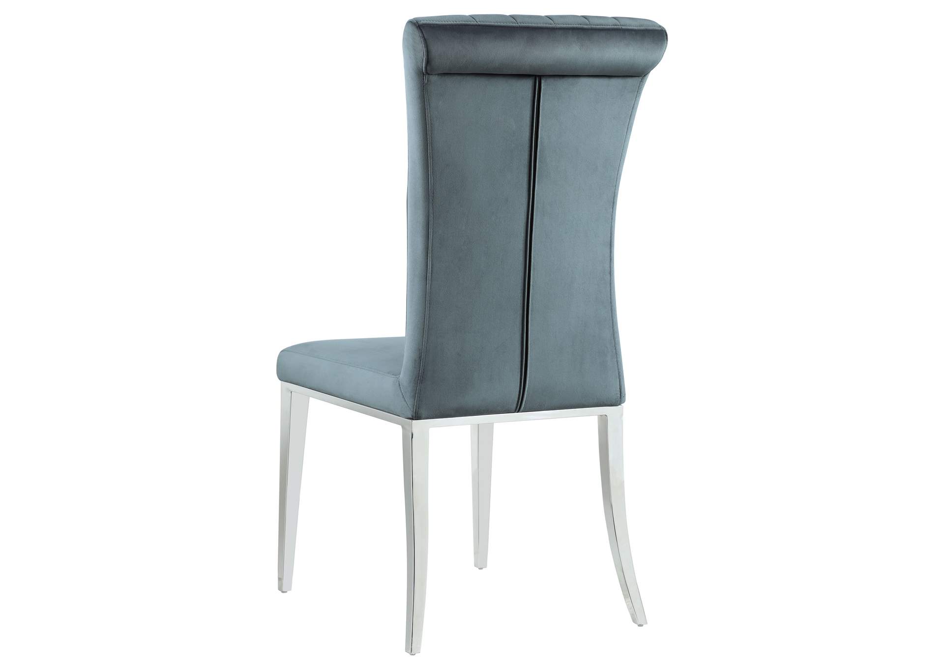 Beaufort Upholstered Curved Back Side Chairs Dark Grey (Set of 2),Coaster Furniture