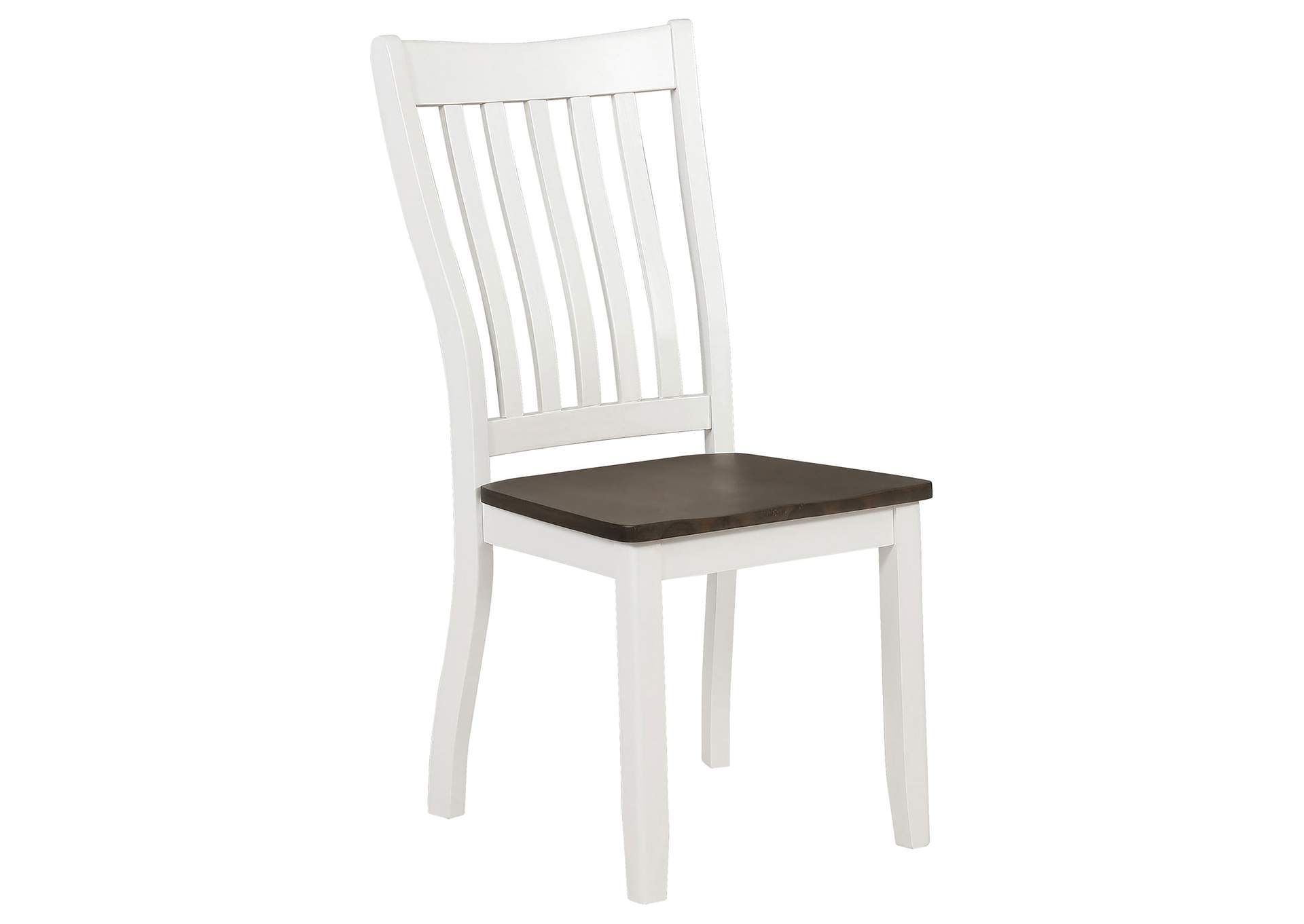 Kingman Slat Back Dining Chairs Espresso and White (Set of 2),Coaster Furniture