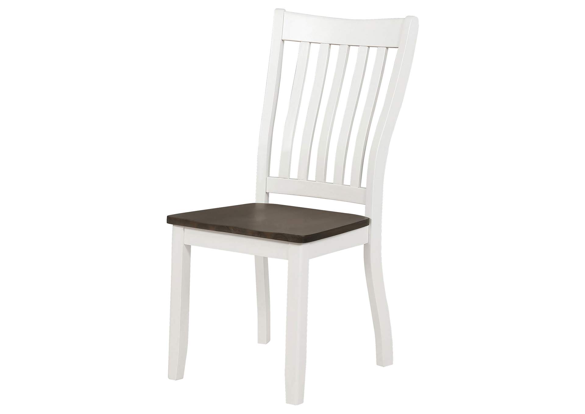 Kingman Slat Back Dining Chairs Espresso and White (Set of 2),Coaster Furniture