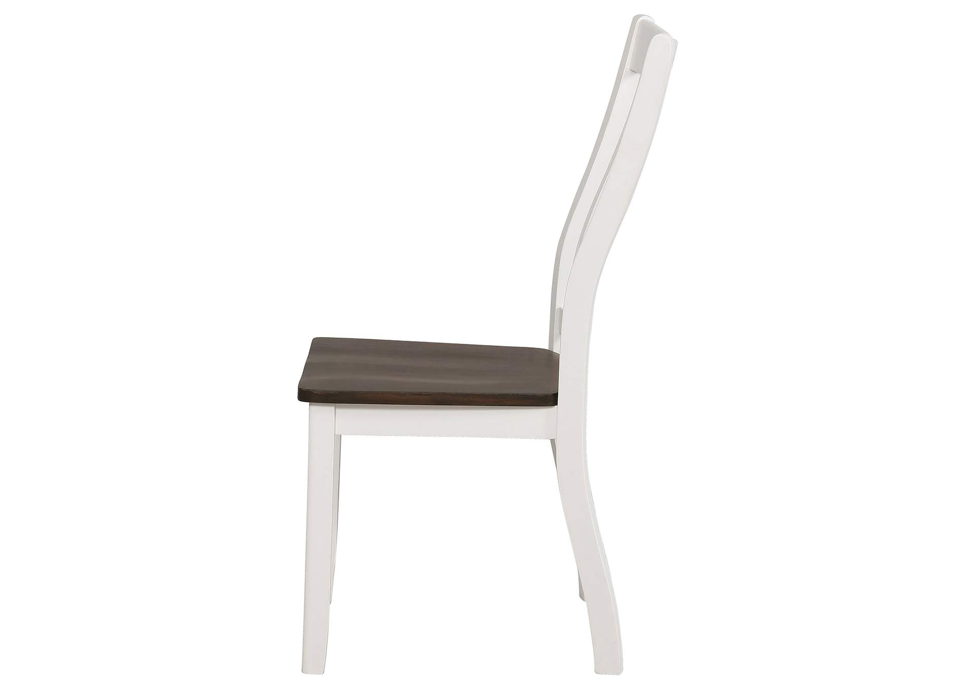 Kingman Slat Back Dining Chairs Espresso and White (Set of 2),Coaster Furniture