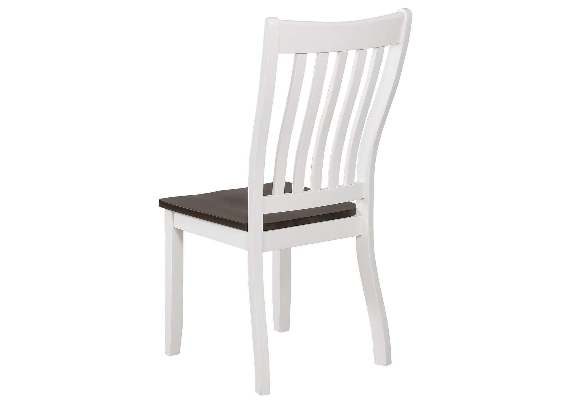 Kingman Slat Back Dining Chairs Espresso and White (Set of 2),Coaster Furniture