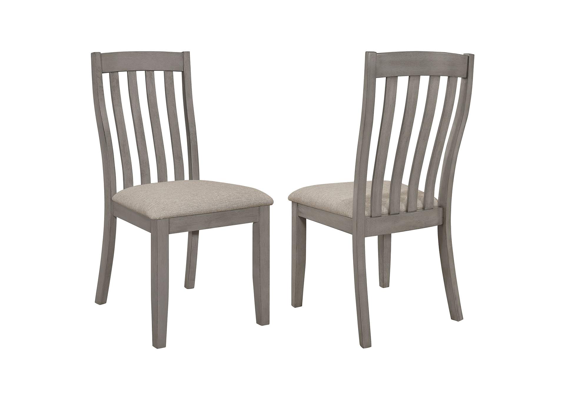 Nogales Slat Back Side Chairs Coastal Grey (Set of 2),Coaster Furniture