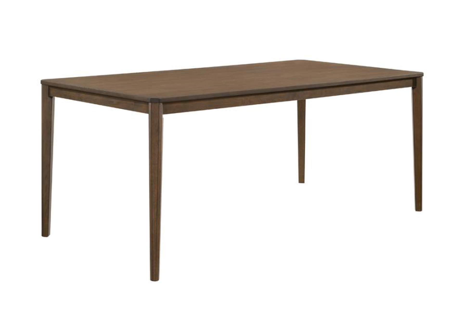 Wethersfield Dining Table With Clipped Corner Medium Walnut,Coaster Furniture