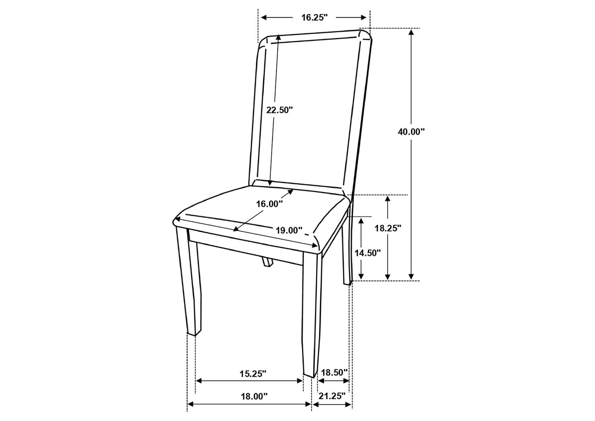 Wethersfield Solid Back Side Chairs Latte (Set of 2),Coaster Furniture