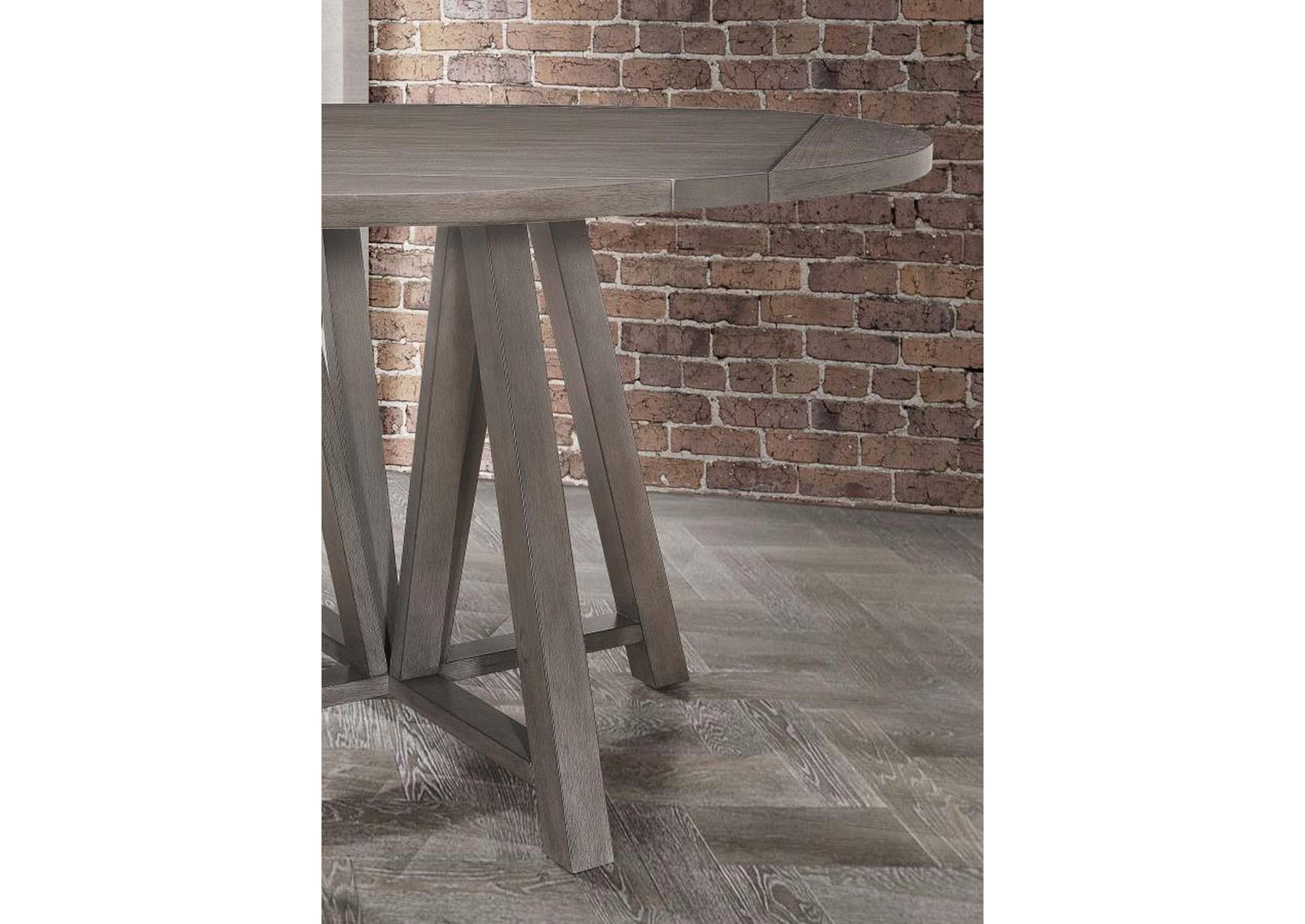 Athens Round Counter Height Table With Drop Leaf Barn Grey,Coaster Furniture