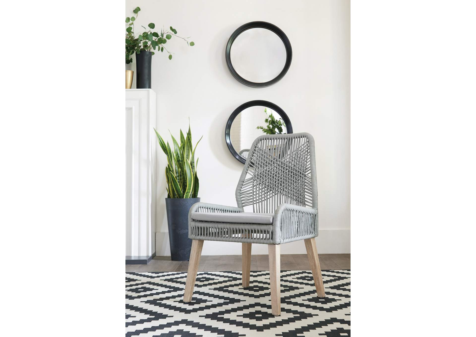 Nakia Woven Back Side Chairs Grey (Set of 2),Coaster Furniture