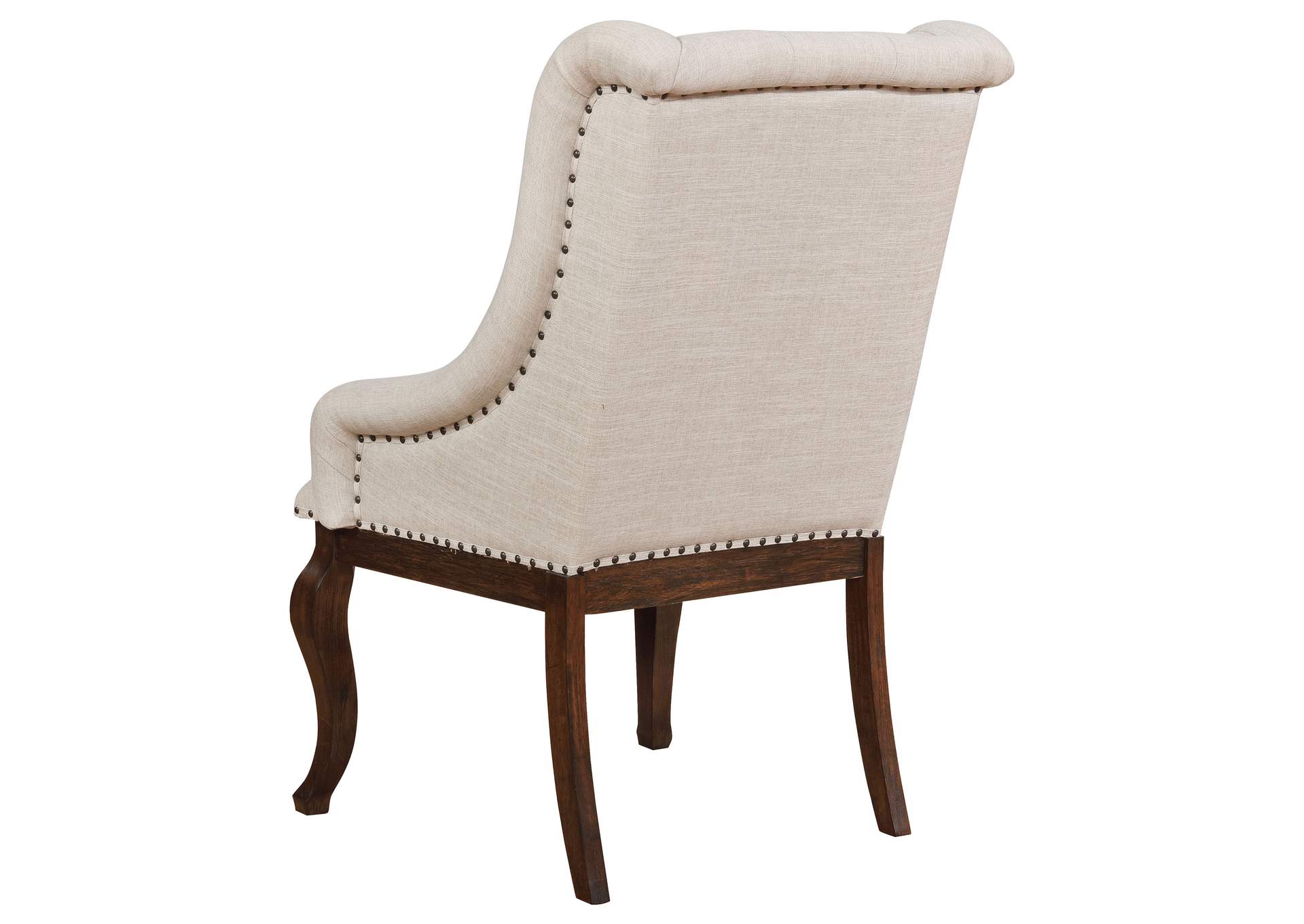 Brockway Cove Tufted Arm Chairs Cream and Antique Java (Set of 2),Coaster Furniture