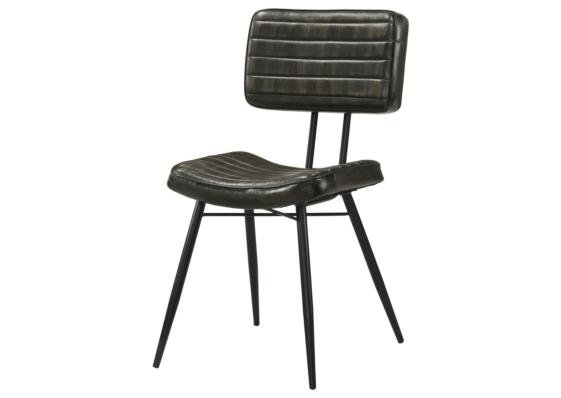 Partridge Padded Side Chairs Espresso and Black (Set of 2),Coaster Furniture