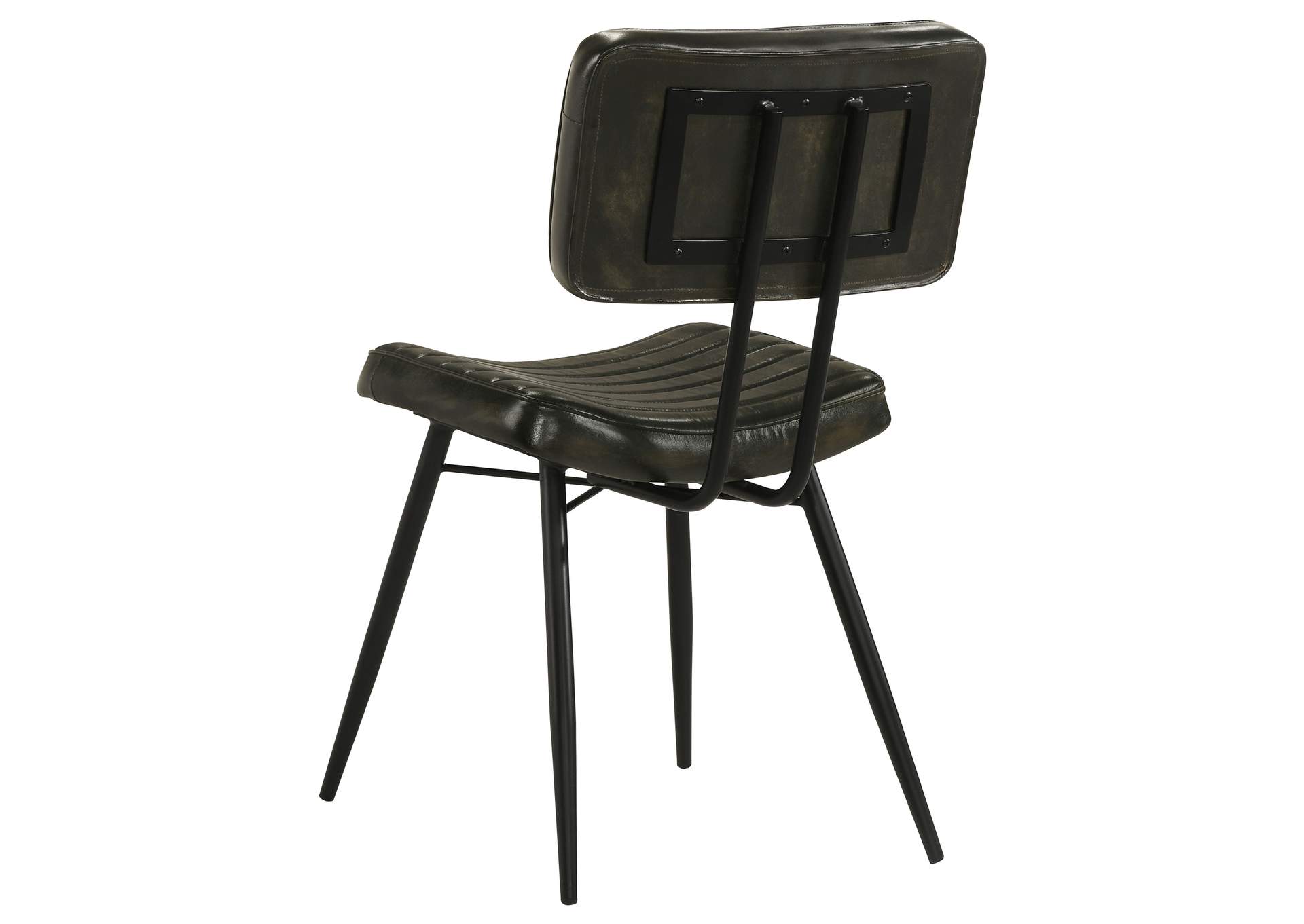 Partridge Padded Side Chairs Espresso and Black (Set of 2),Coaster Furniture