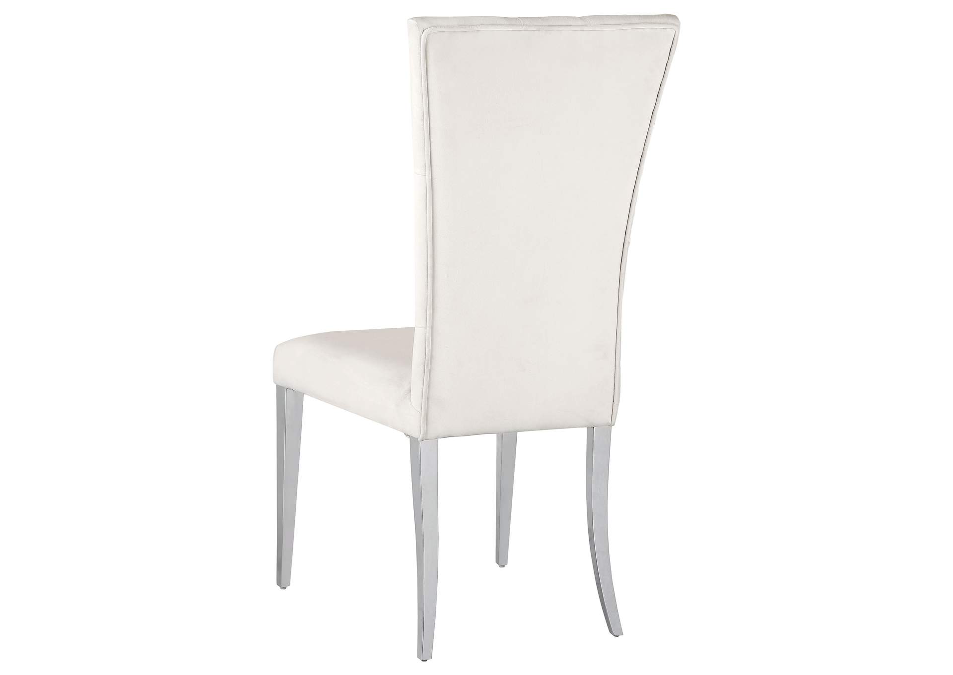 Kerwin Tufted Upholstered Side Chair (Set of 2) White and Chrome,Coaster Furniture