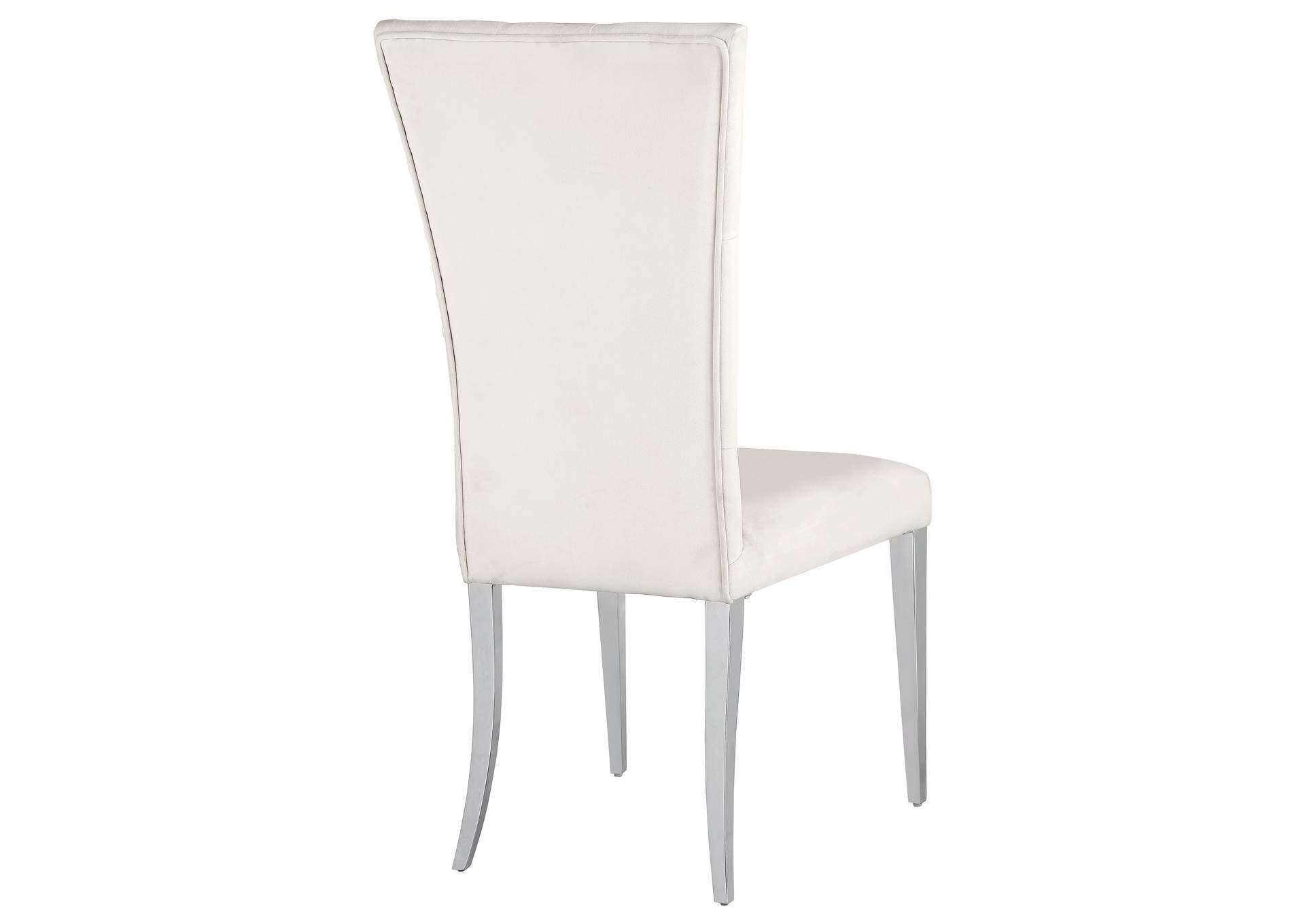 Kerwin Tufted Upholstered Side Chair (Set of 2) White and Chrome,Coaster Furniture