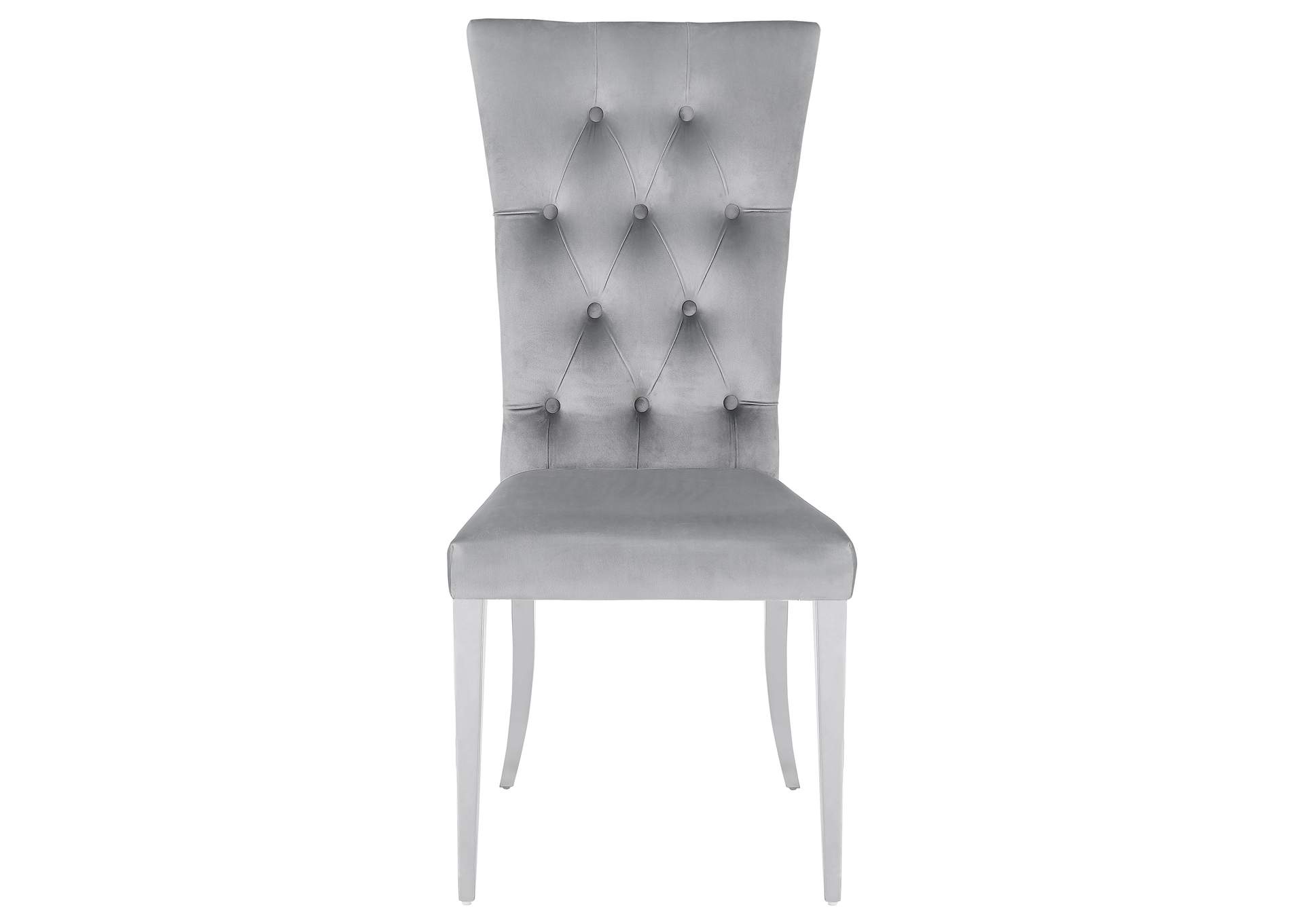 Kerwin Tufted Upholstered Side Chair (Set of 2) Grey and Chrome,Coaster Furniture