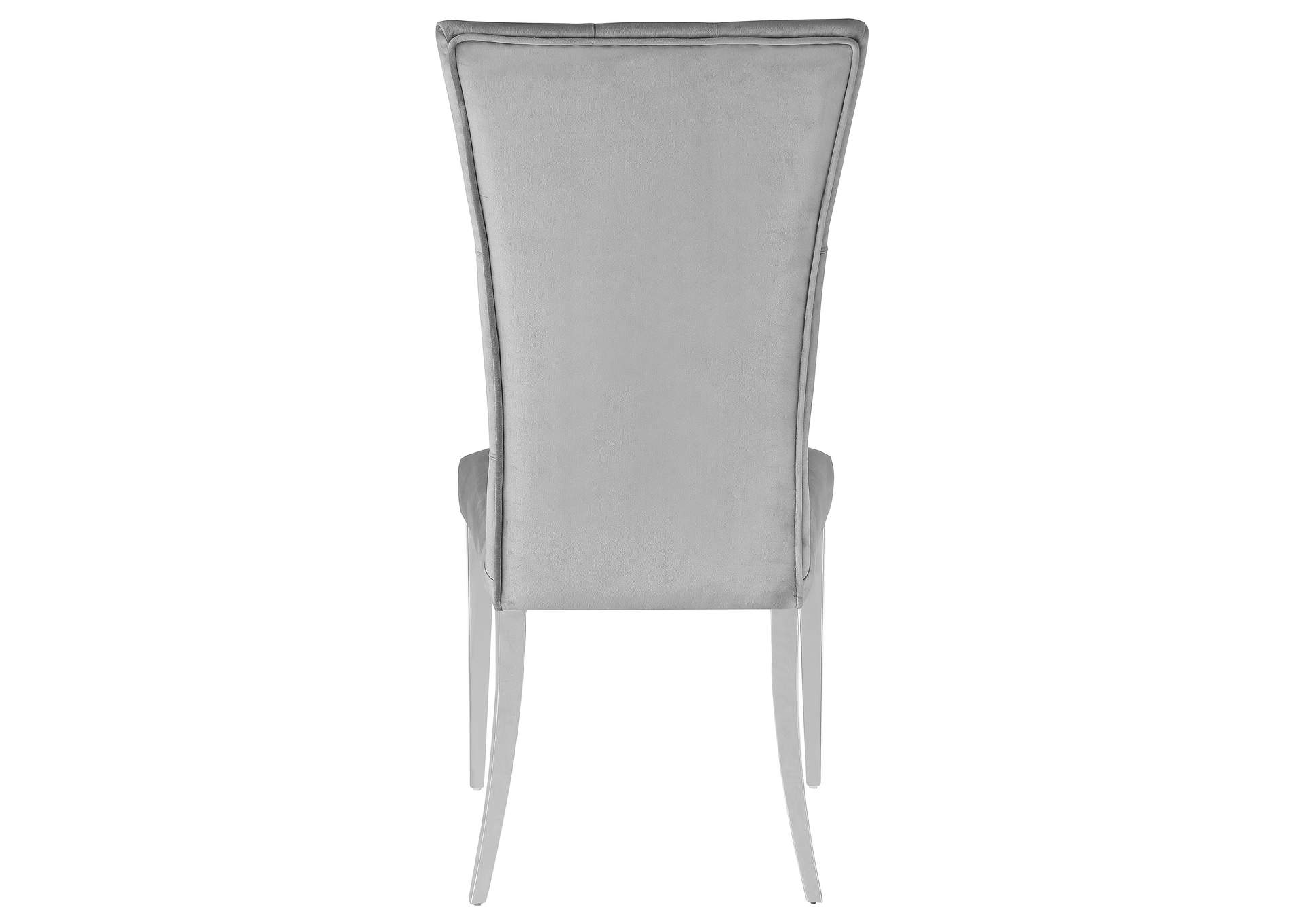 Kerwin Tufted Upholstered Side Chair (Set of 2) Grey and Chrome,Coaster Furniture