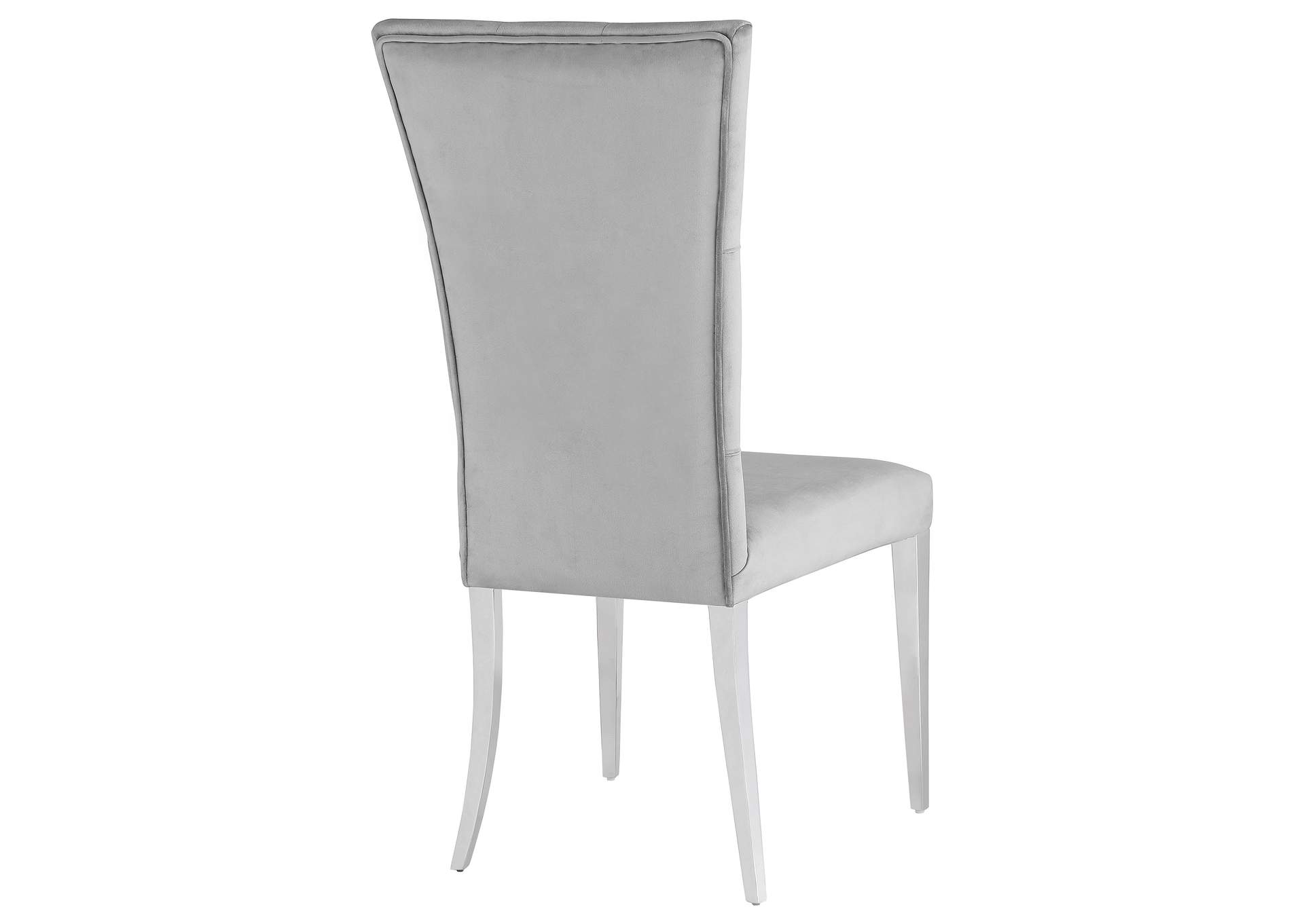 Kerwin Tufted Upholstered Side Chair (Set of 2) Grey and Chrome,Coaster Furniture