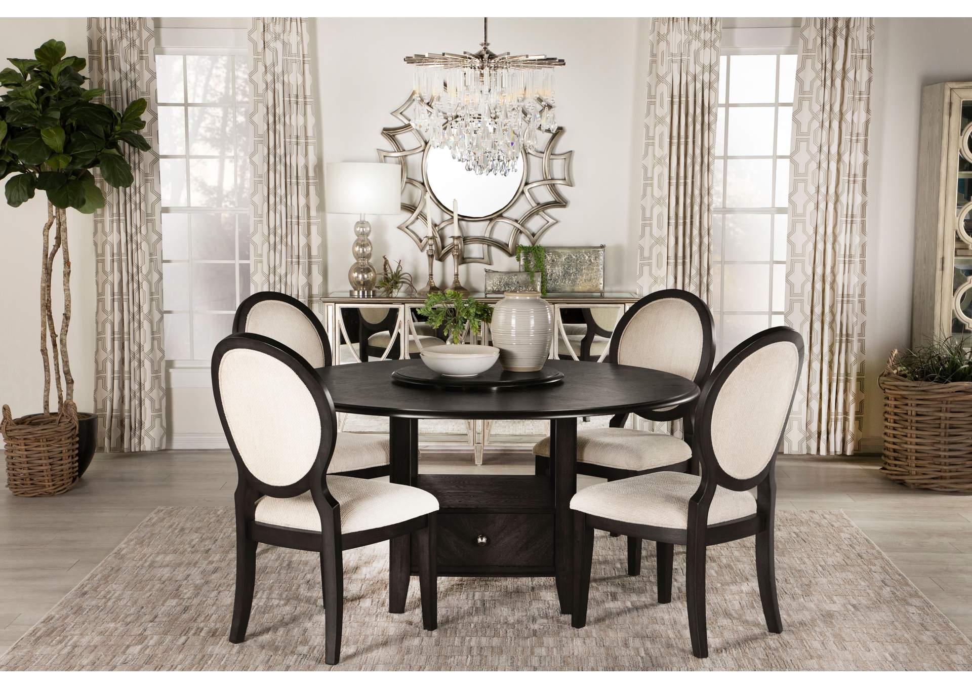 Twyla 5-piece Dining Set Dark Cocoa,Coaster Furniture