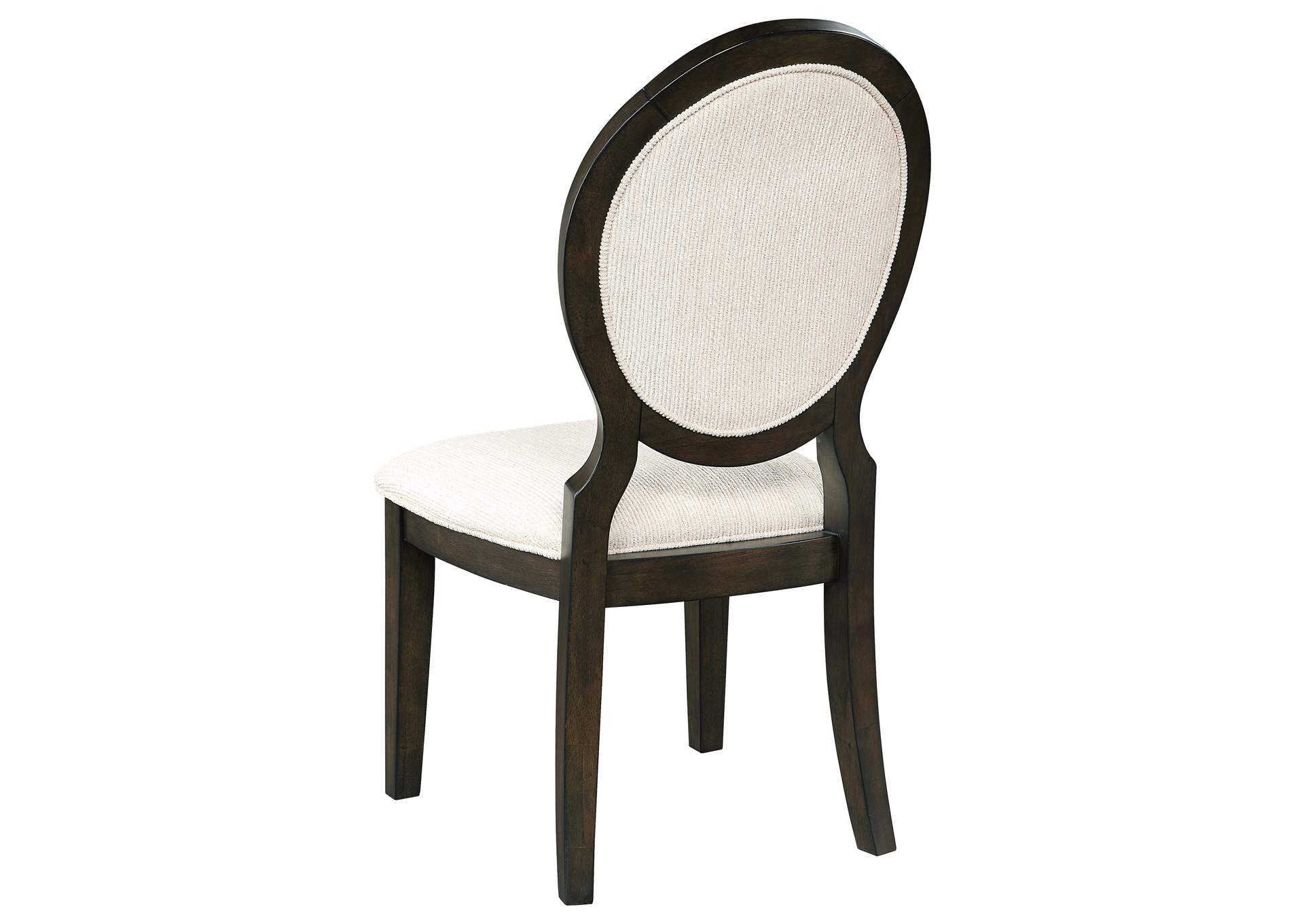 Twyla Upholstered Dining Chairs with Oval Back (Set of 2) Cream and Dark Cocoa,Coaster Furniture