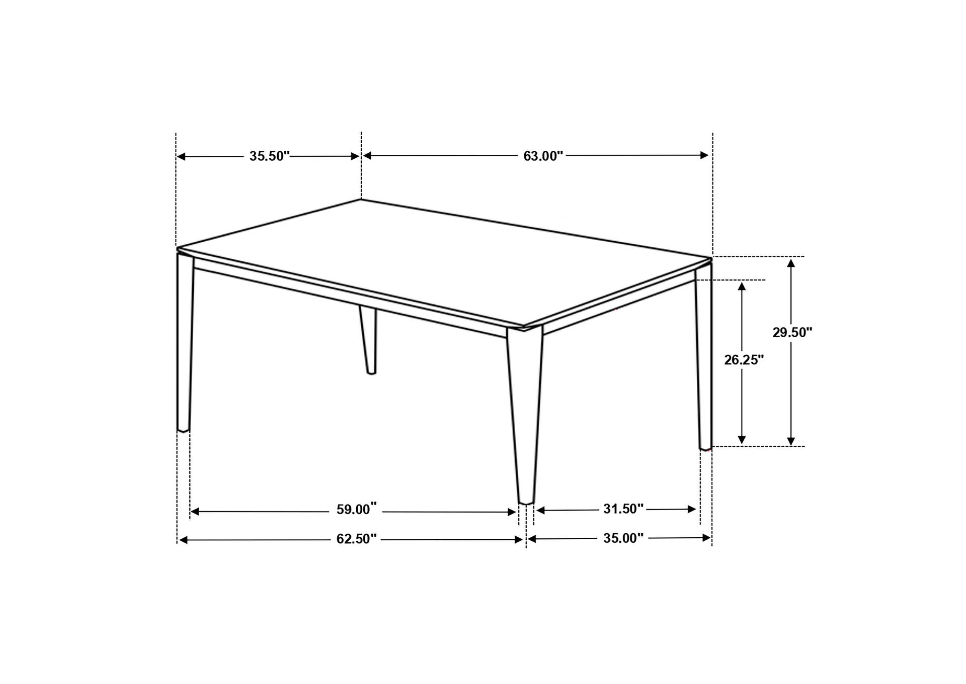 Stevie 5-piece Rectangular Dining Set,Coaster Furniture