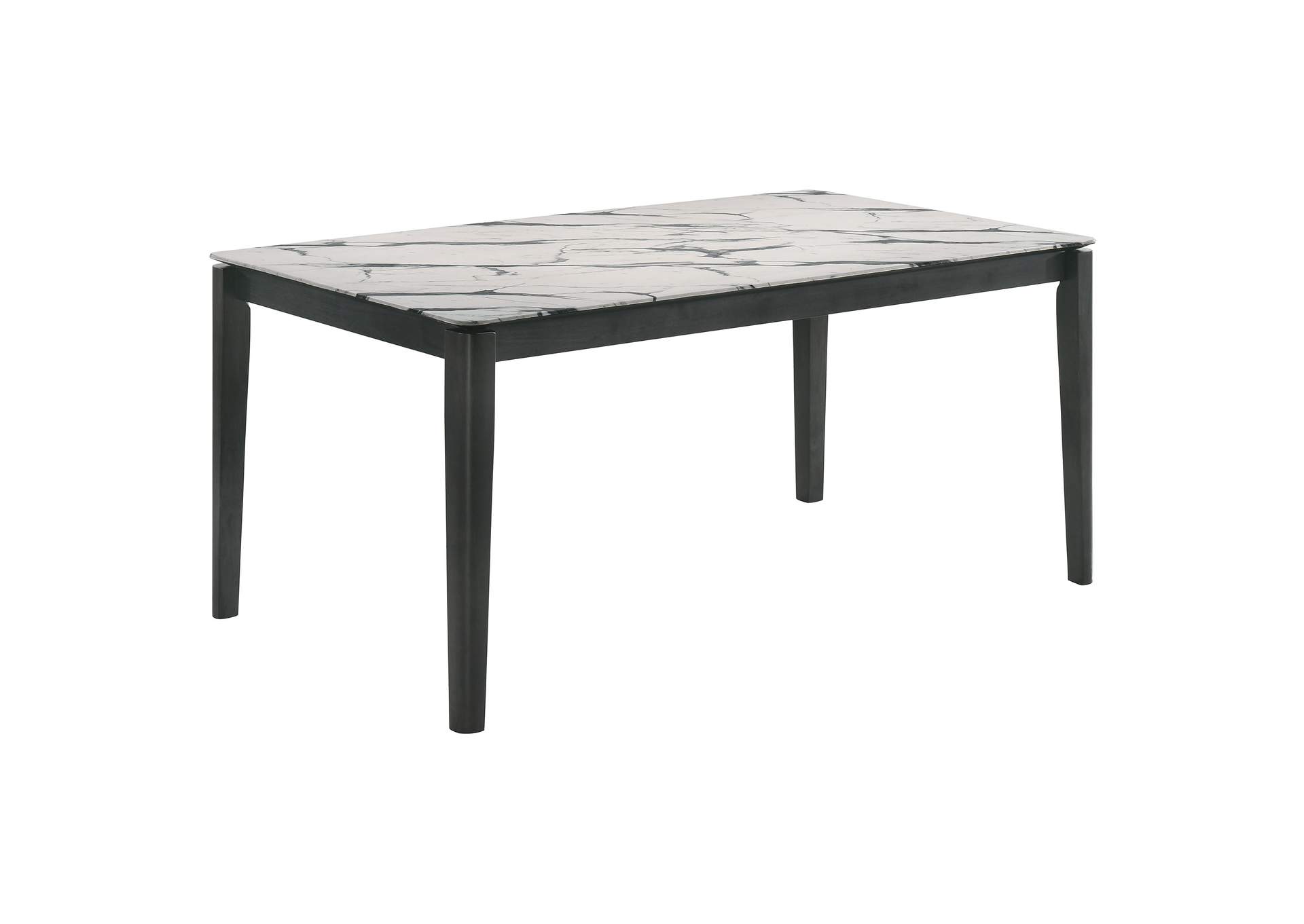 Stevie Rectangular Dining Table with Faux Marble Top,Coaster Furniture