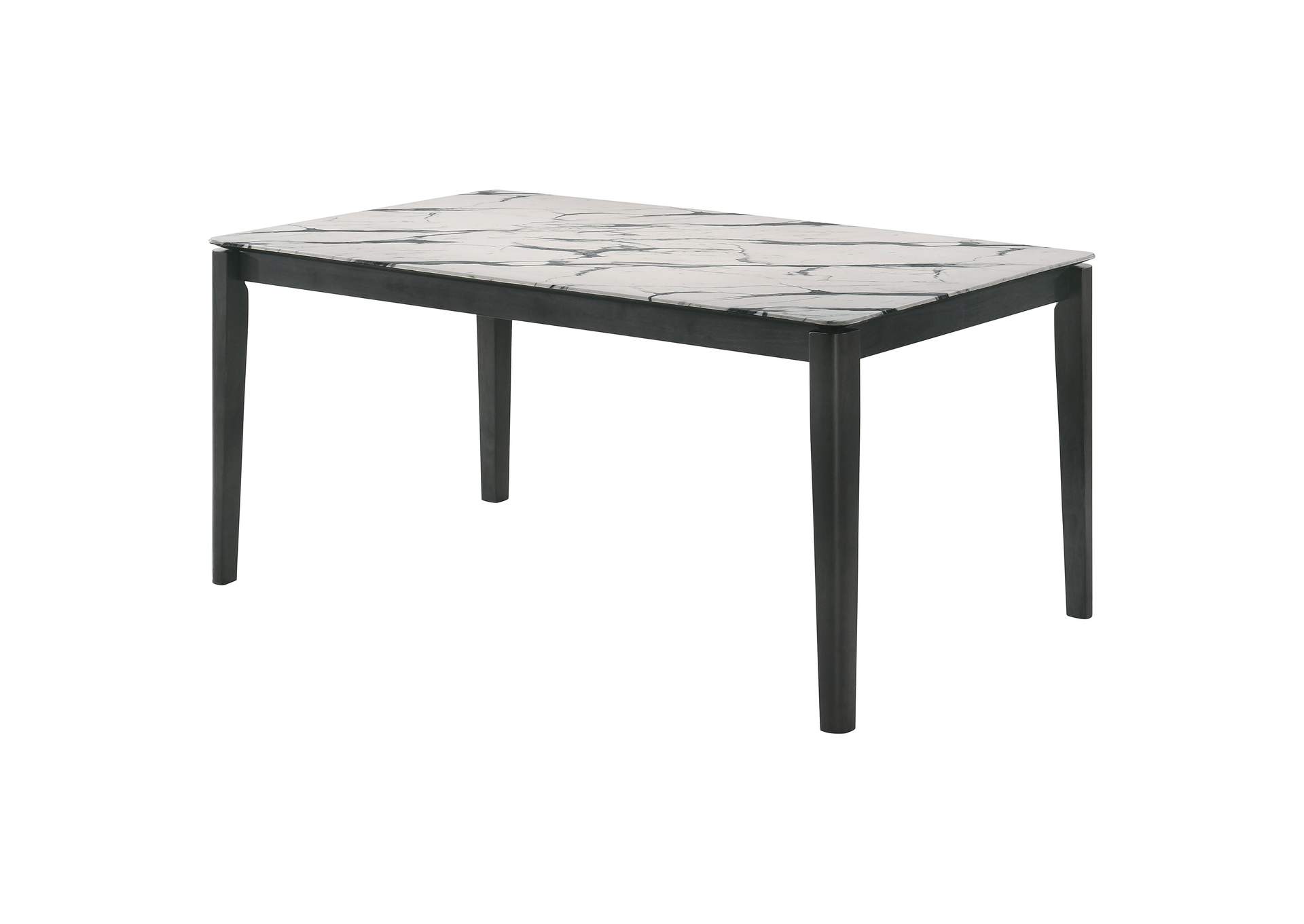 Stevie Rectangular Dining Table with Faux Marble Top,Coaster Furniture