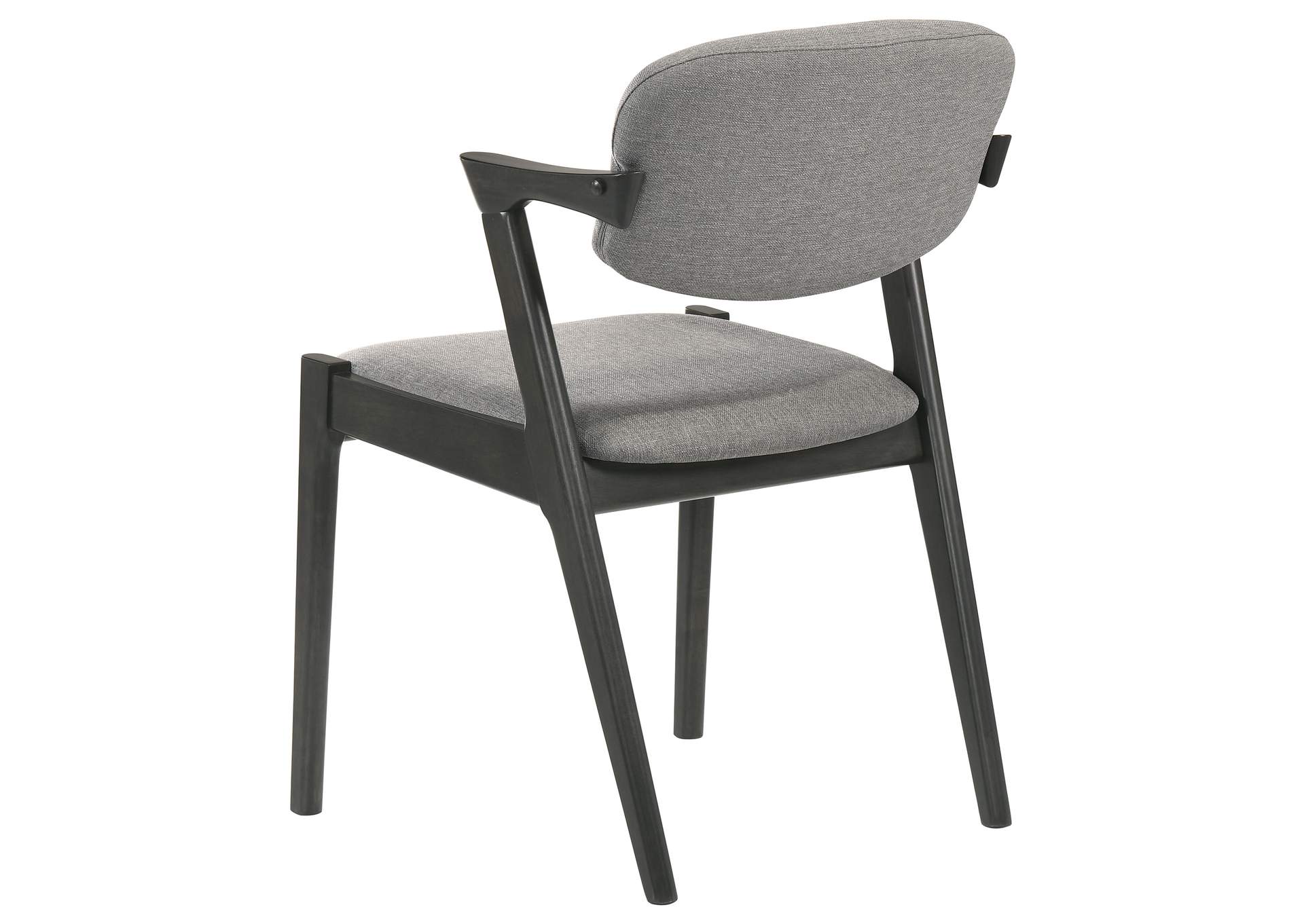 Stevie Upholstered Side Chairs (Set of 2) with Demi Arm Brown Grey and Black,Coaster Furniture